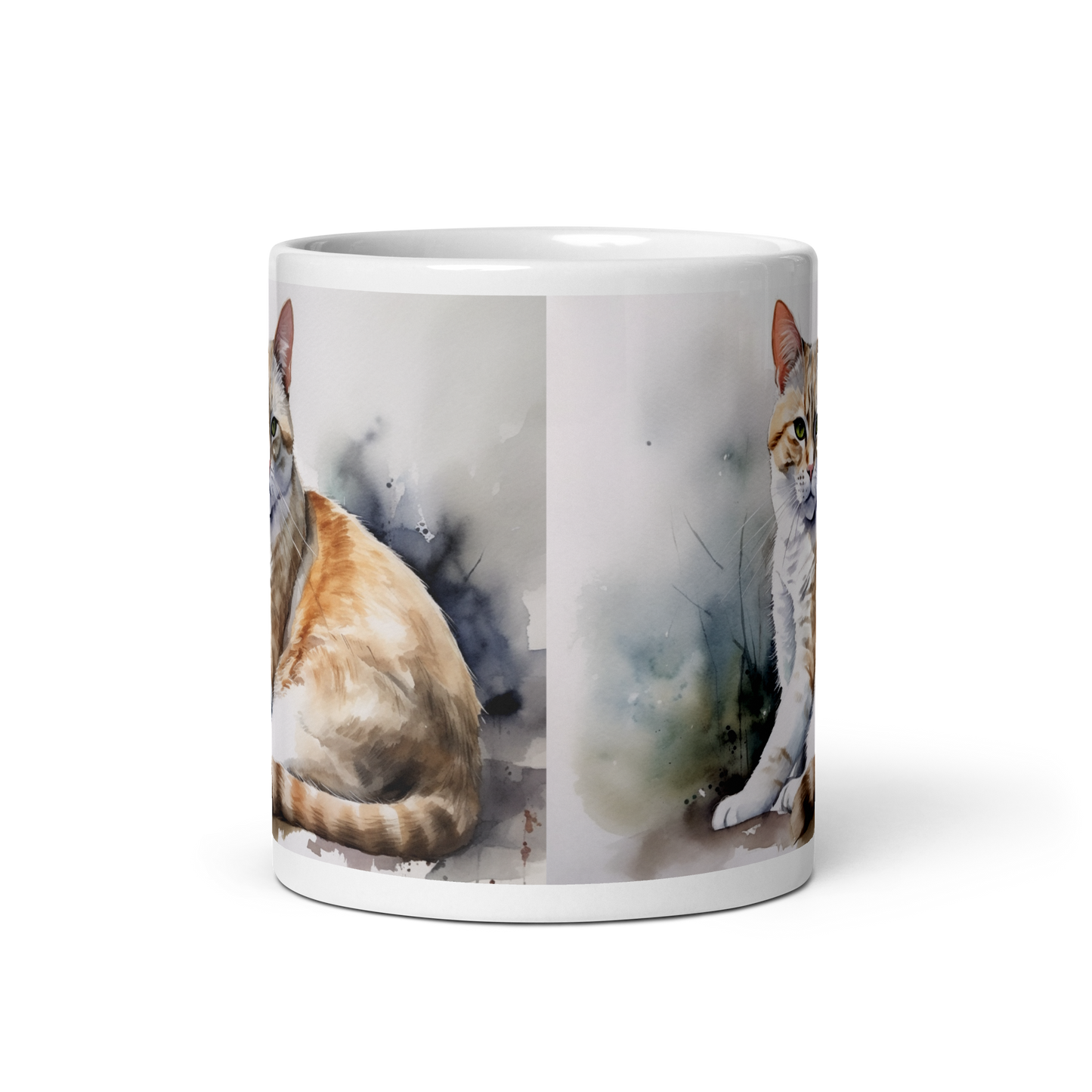 Watercolour Cat Painting Mug