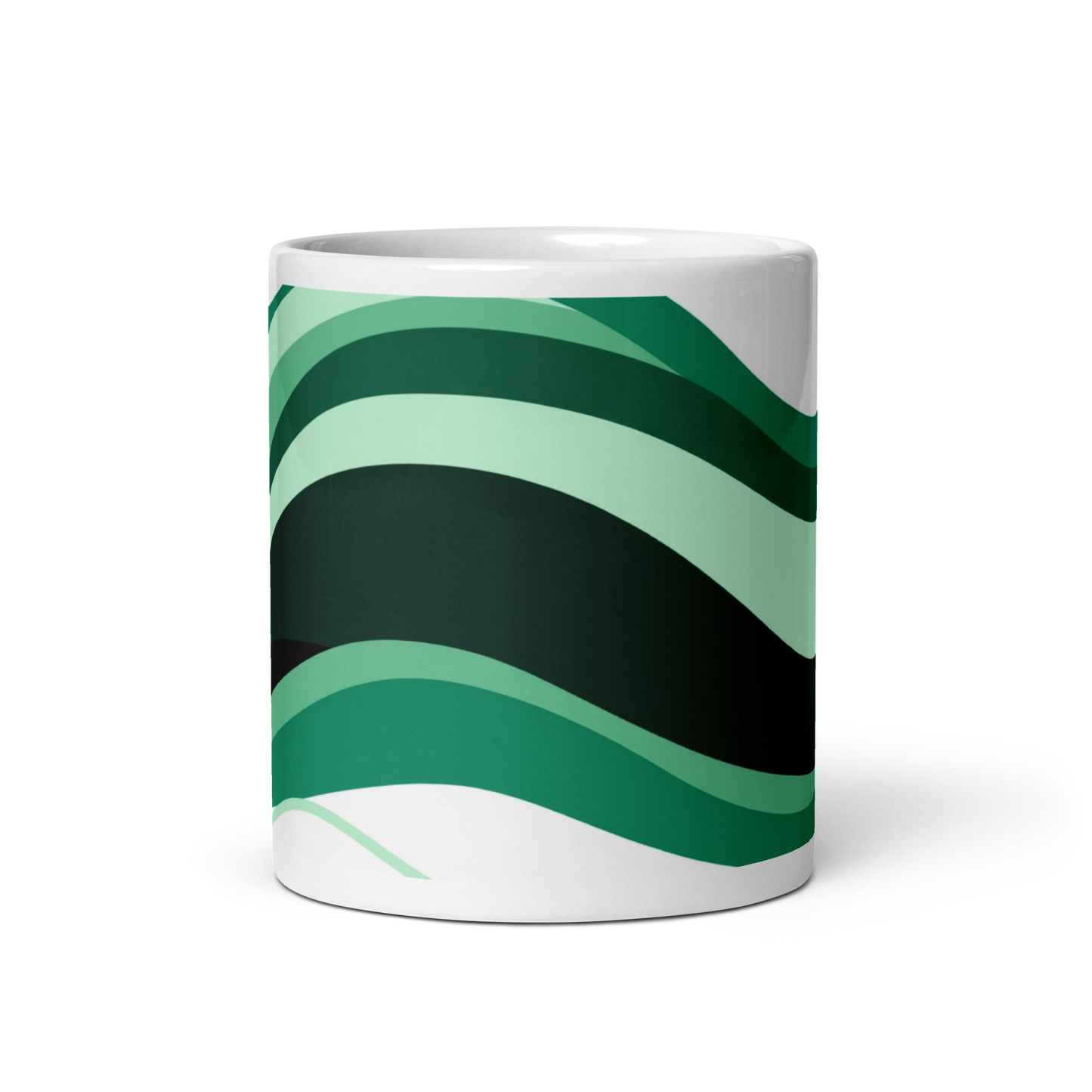 Wavy Green Pattern Mug