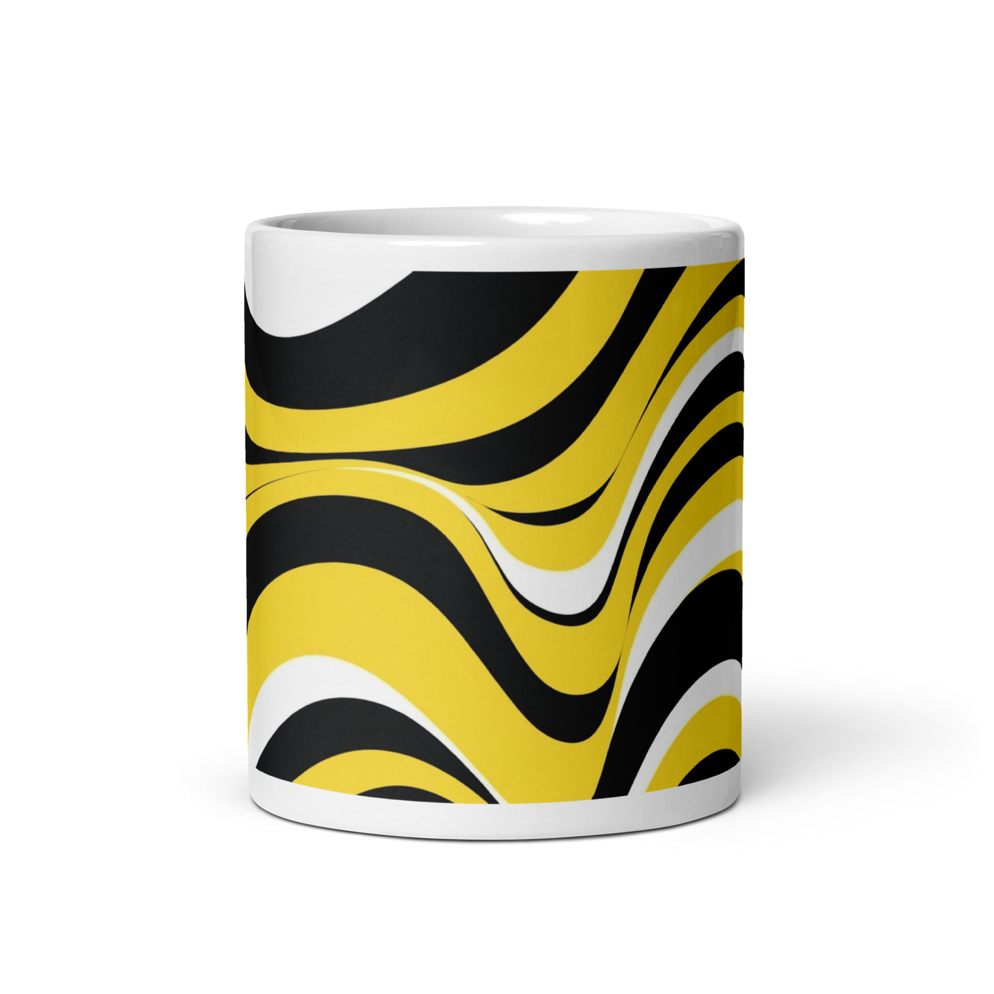 Wavy Yellow Pattern Mug
