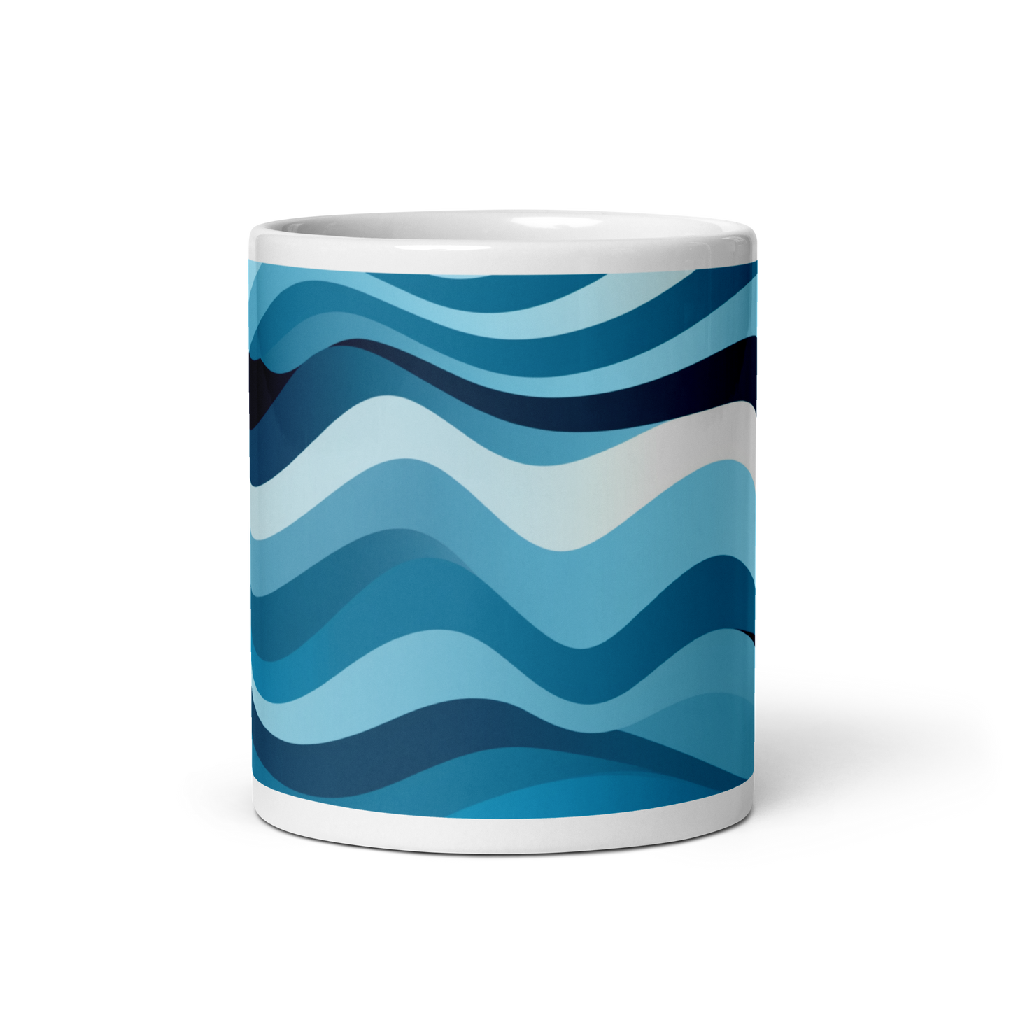 Wavy Blue Pattern Mug