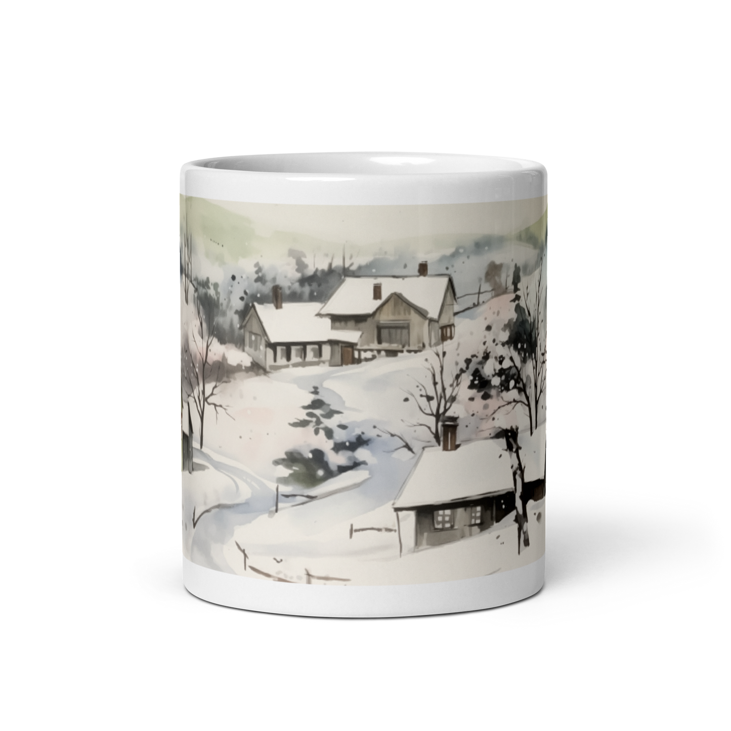 Winter Scene Watercolour Mug
