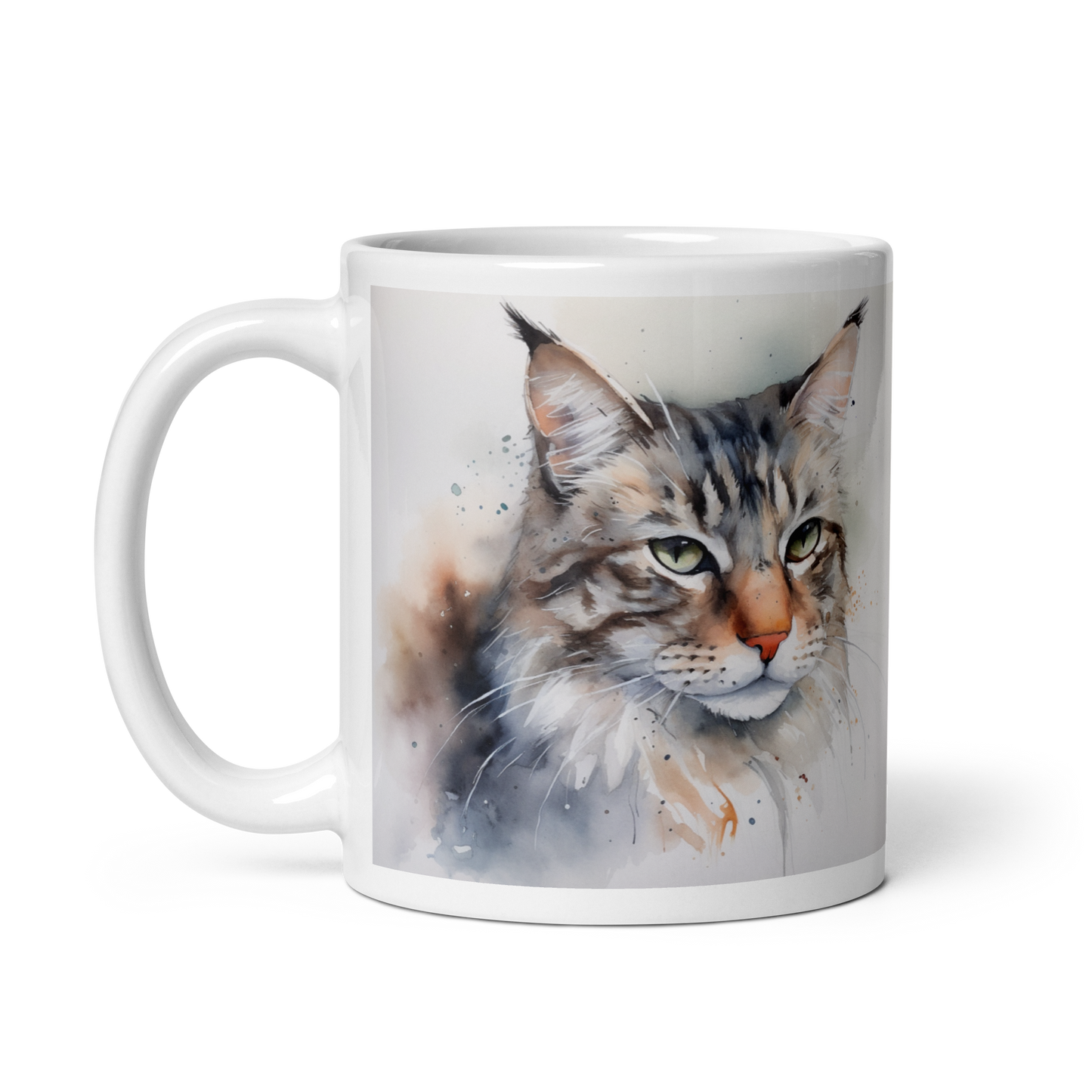 Cat Watercolour Painting Mug