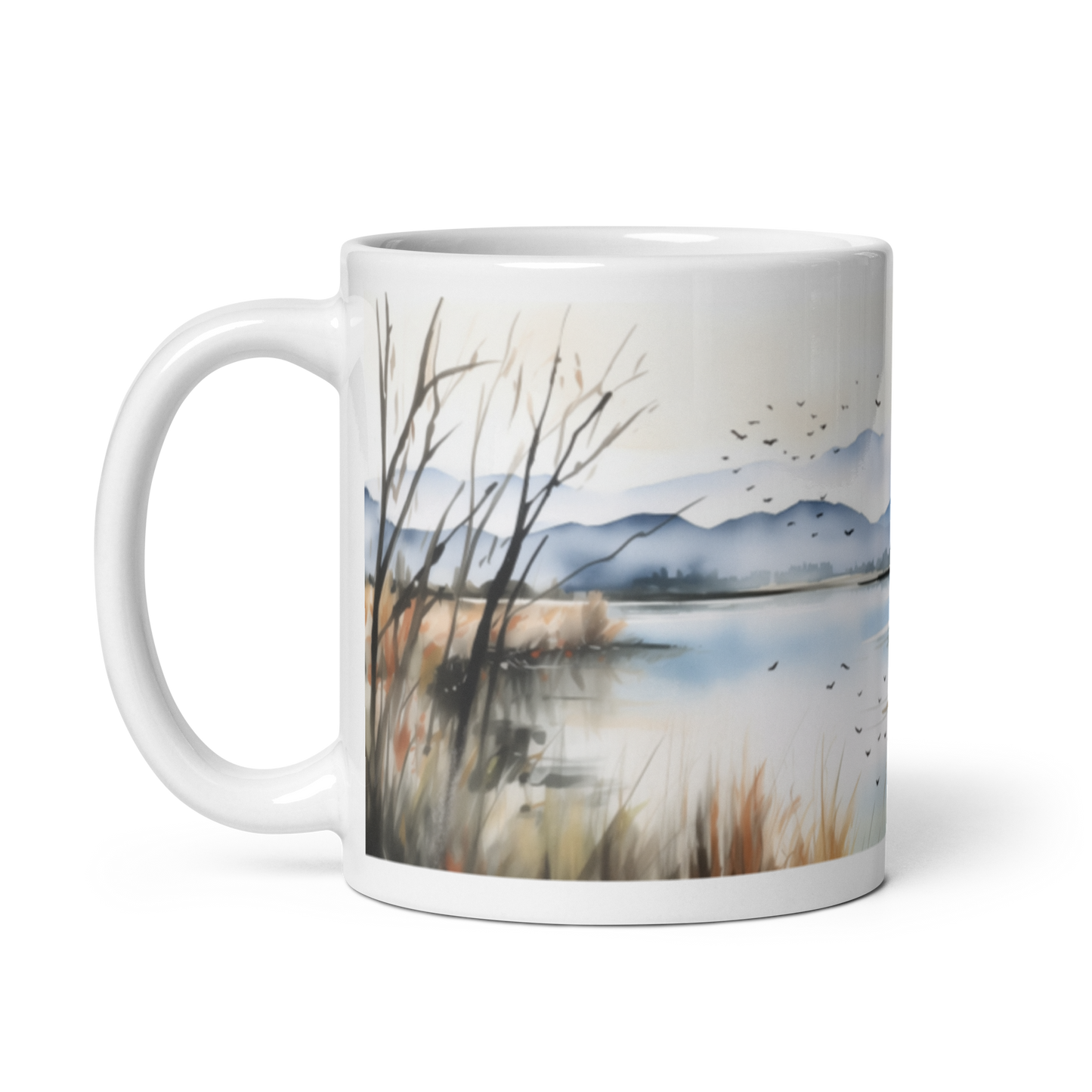 Watercolour Scenic Lake Mug