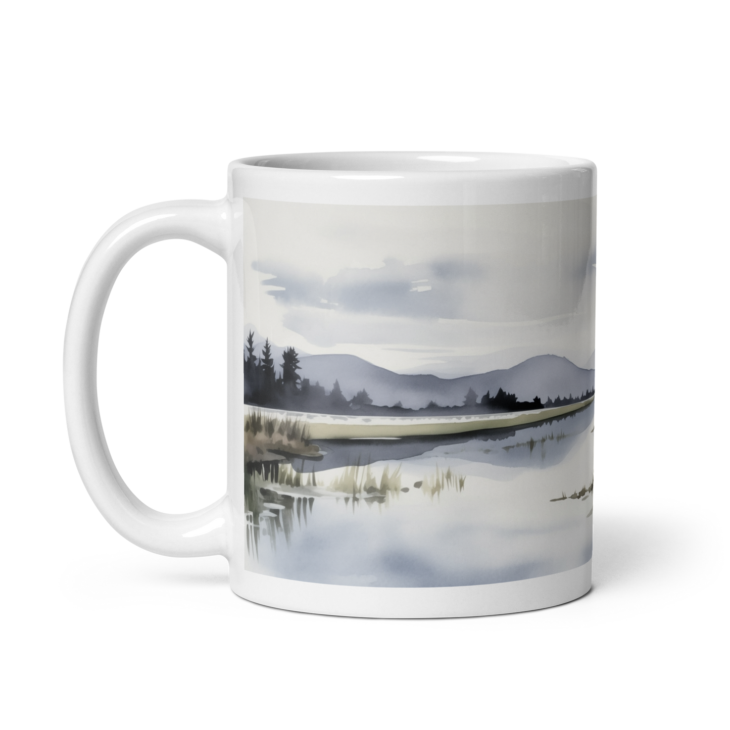 Watercolour Lake Mug
