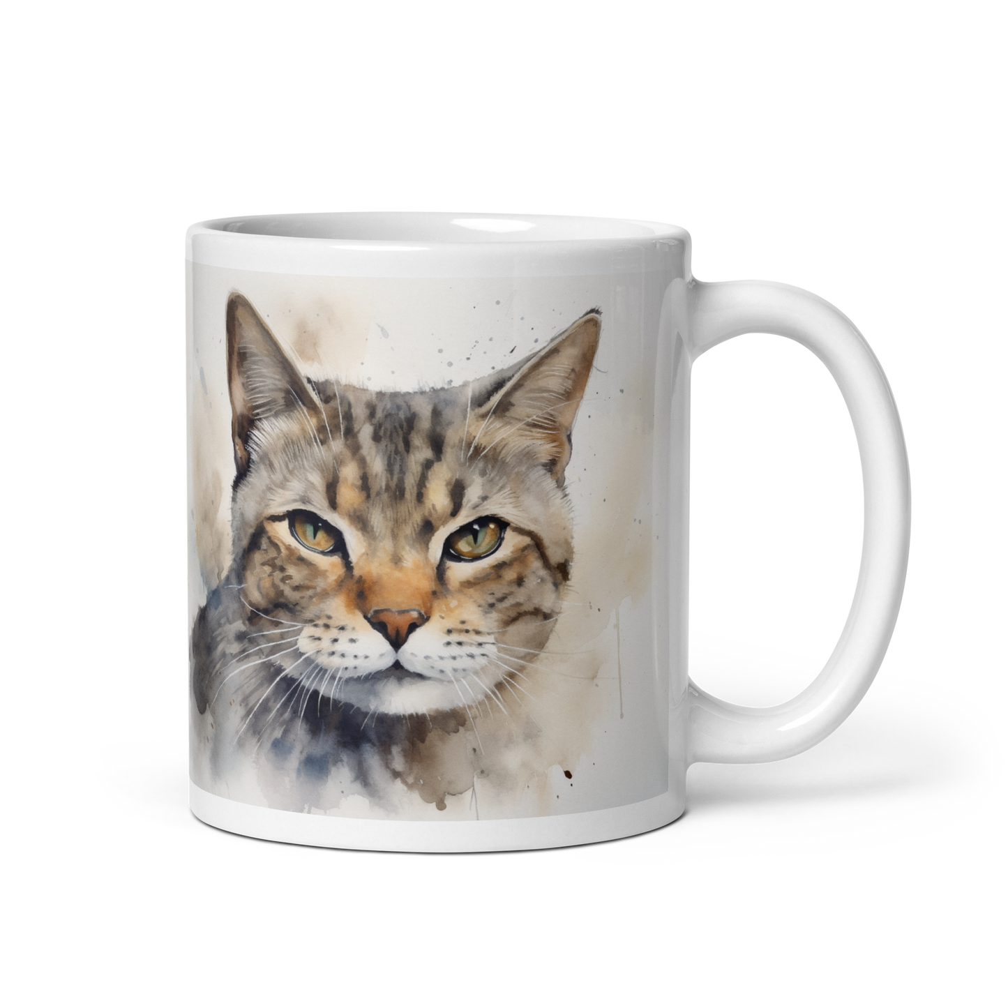 Watercolour Painting Cat Mug