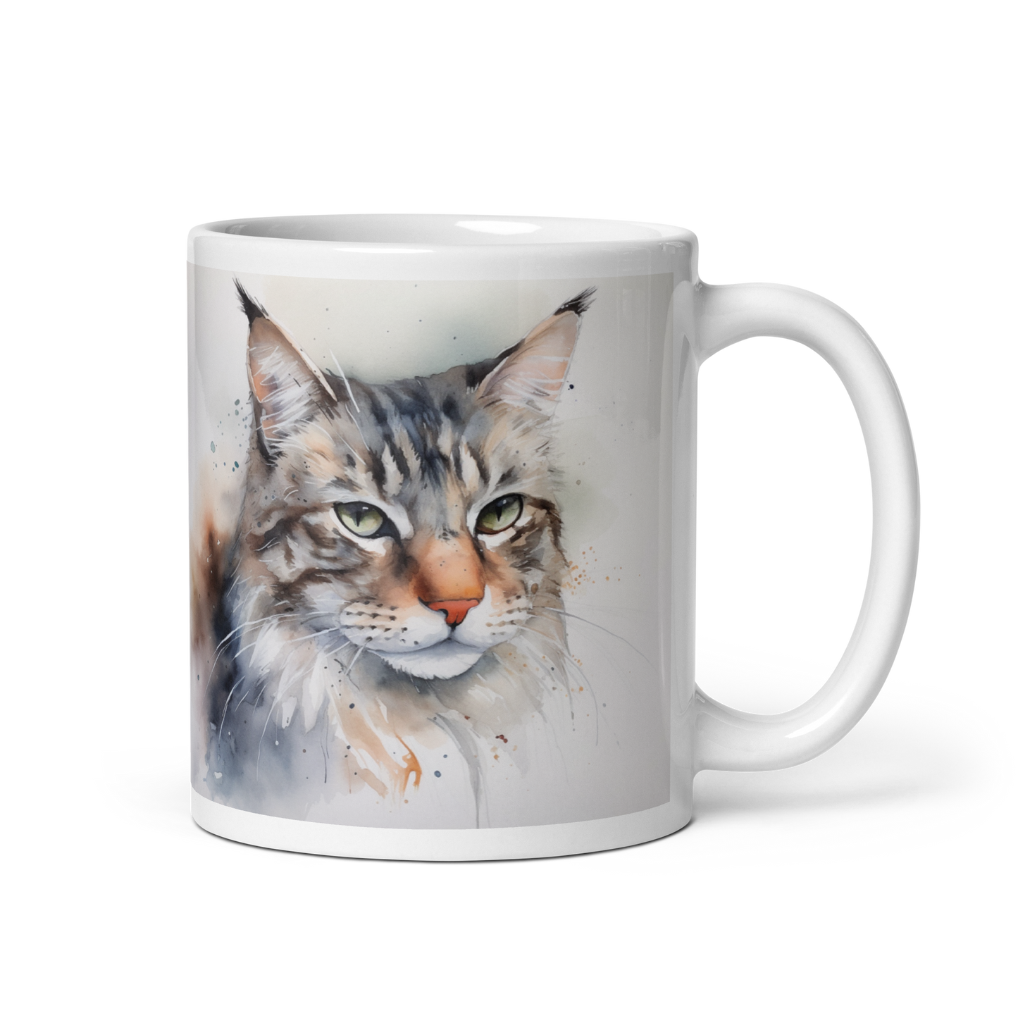 Cat Watercolour Painting Mug
