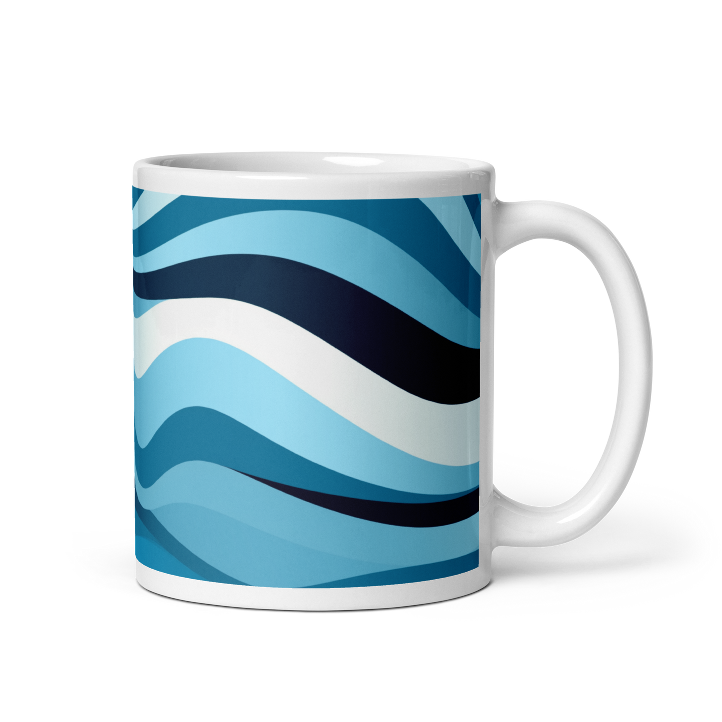 Wavy Blue Pattern Mug