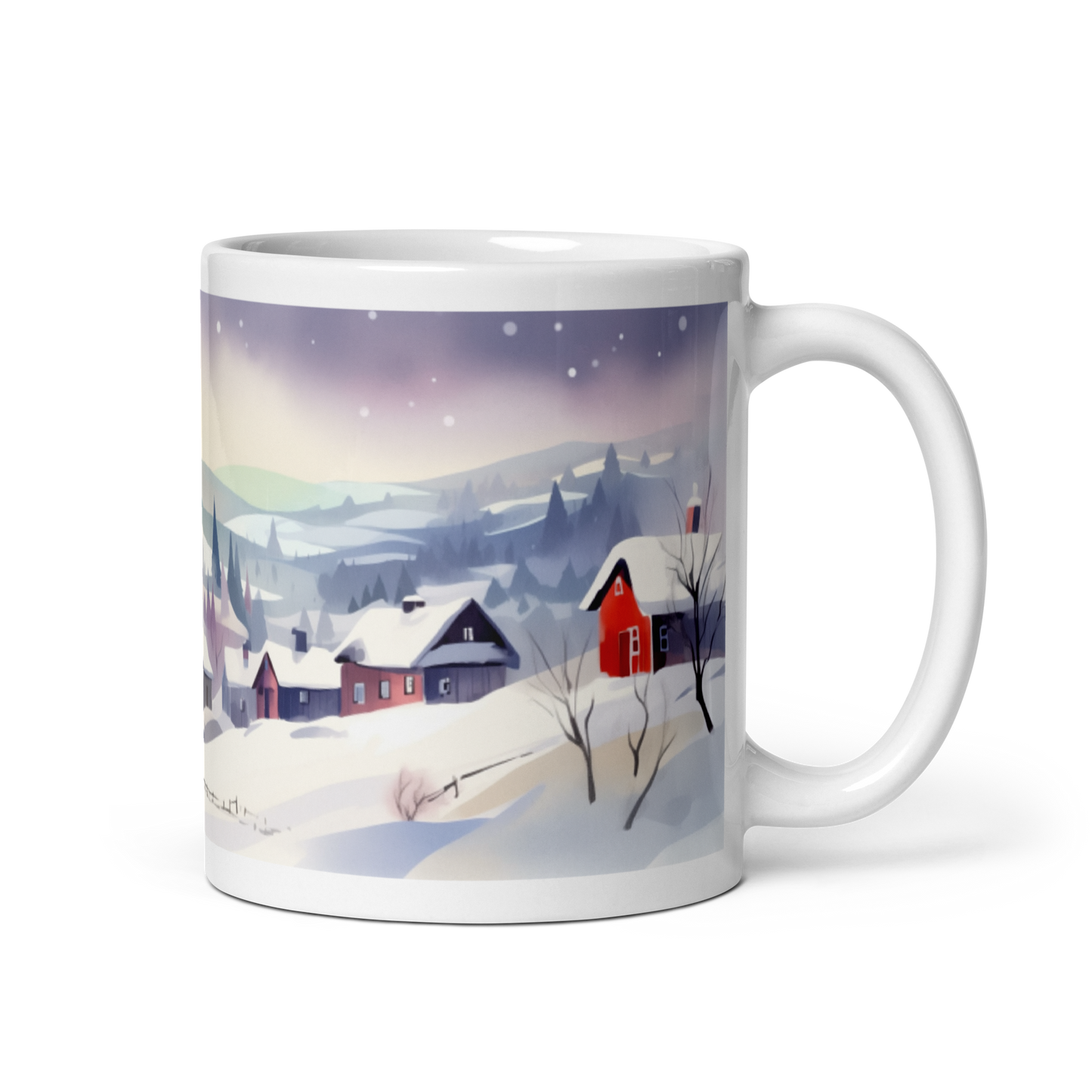 Watercolour Winter Scene Mug