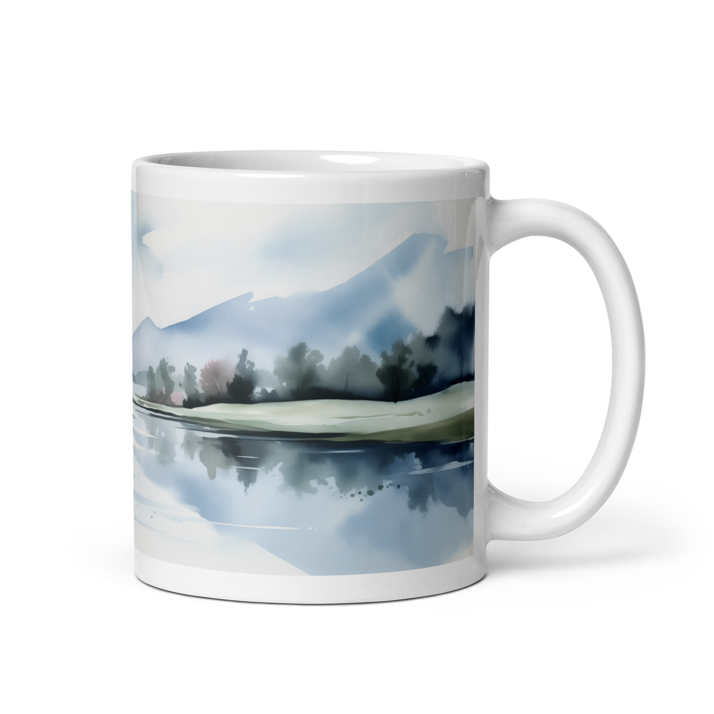Scenic Lake Watercolour Mug
