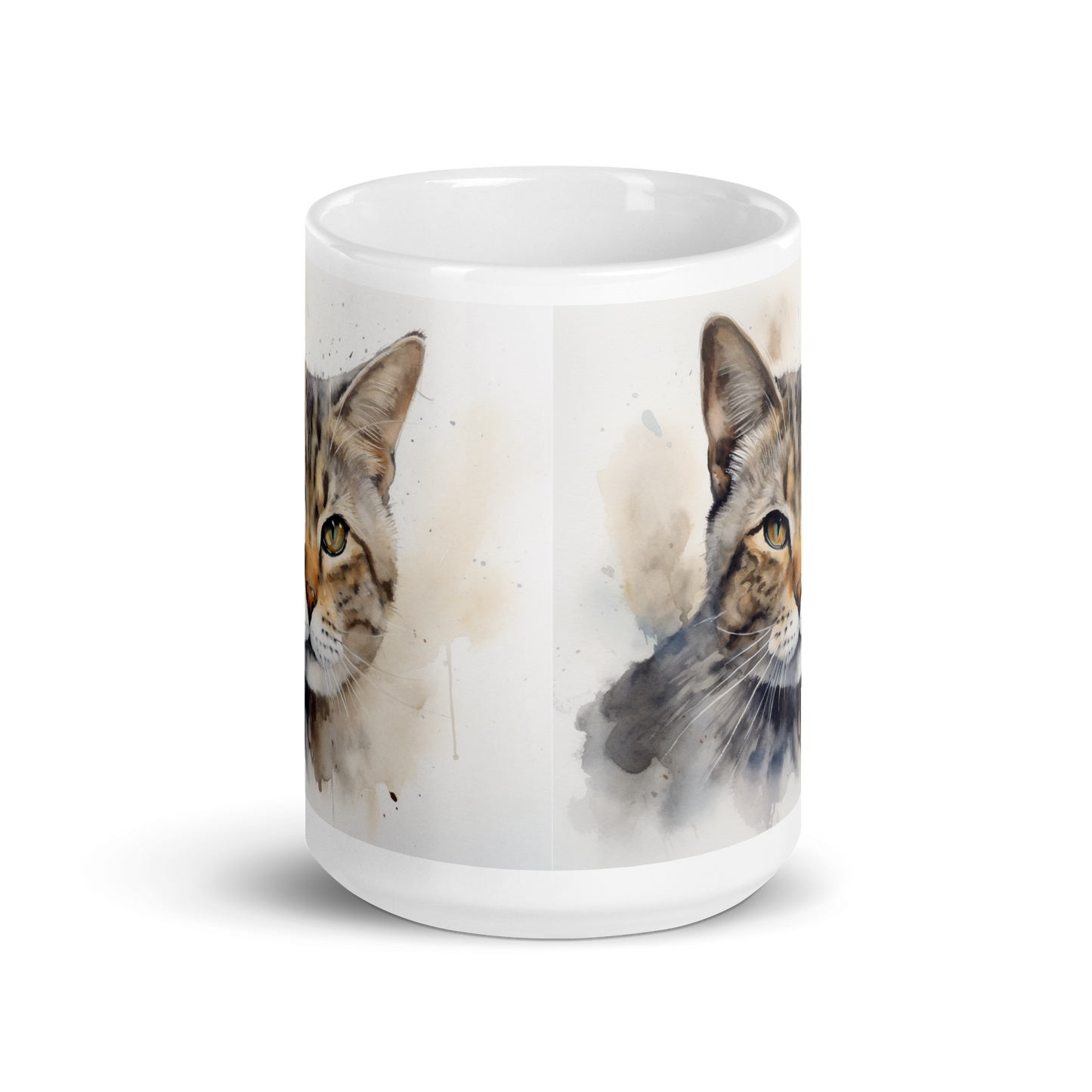 Watercolour Painting Cat Mug