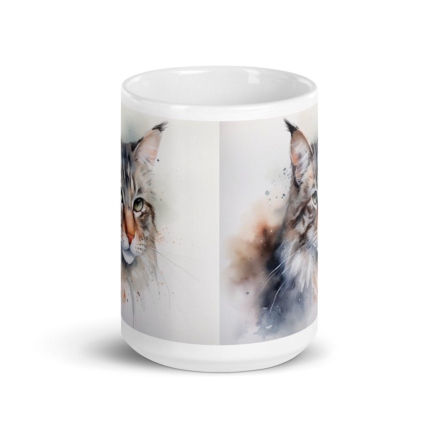 Cat Watercolour Painting Mug
