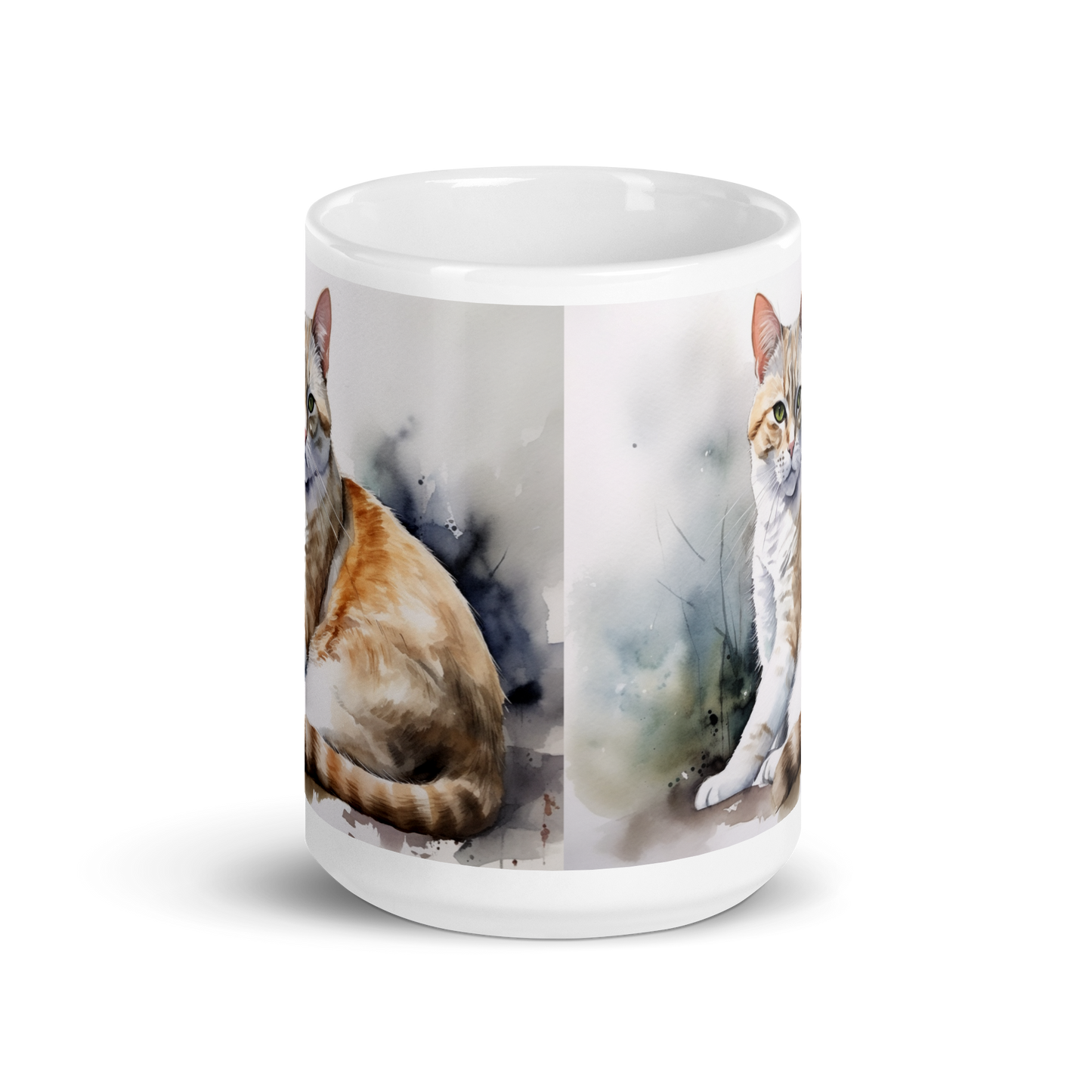 Watercolour Cat Painting Mug