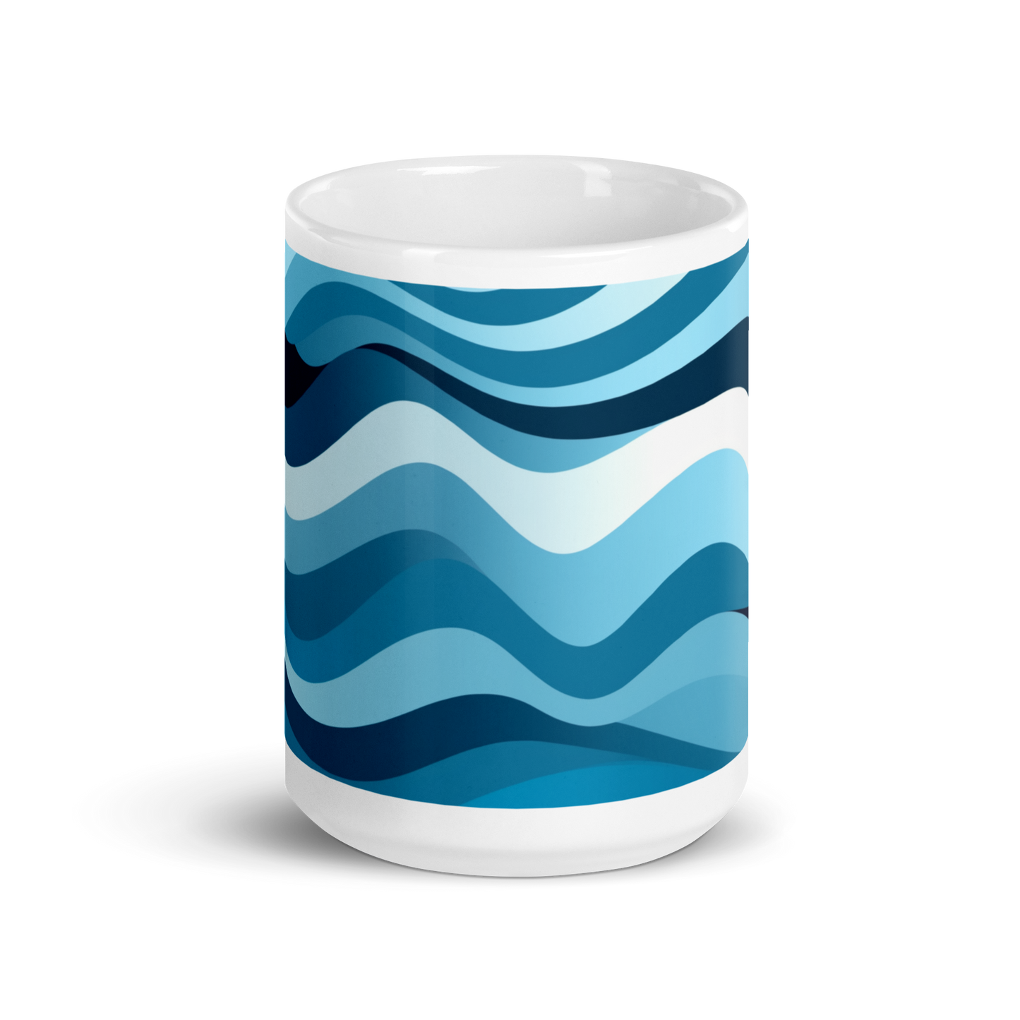 Wavy Blue Pattern Mug