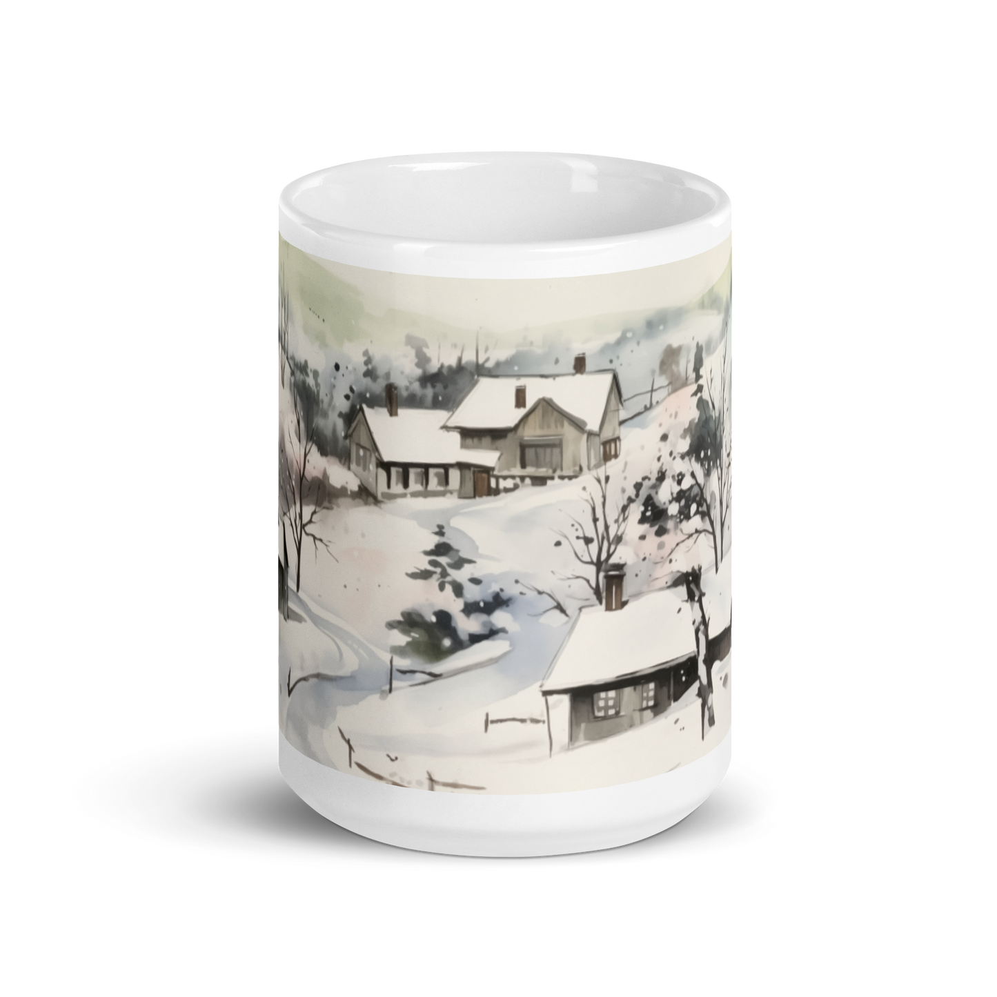 Winter Scene Watercolour Mug