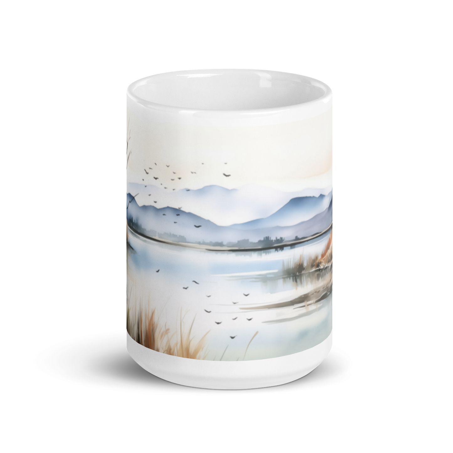 Watercolour Scenic Lake Mug