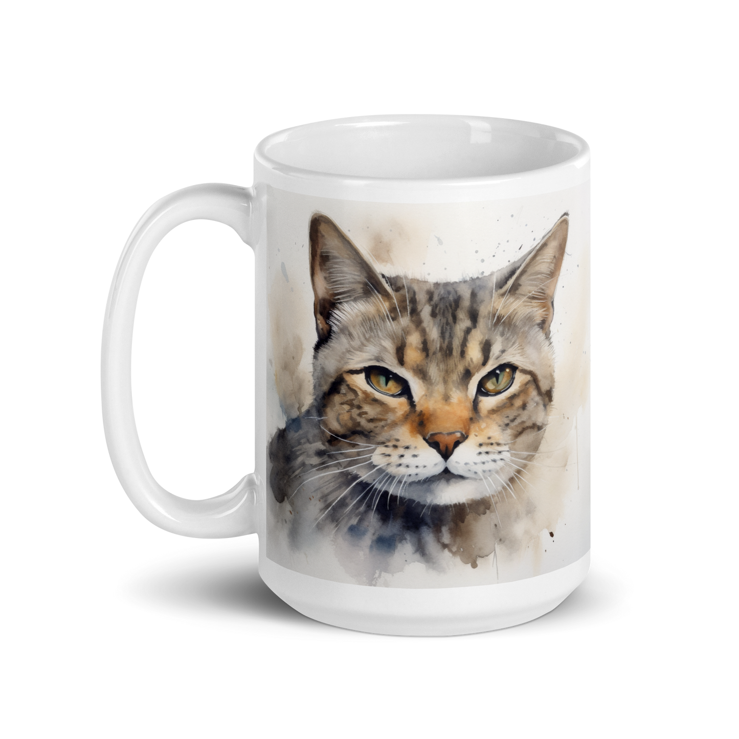 Watercolour Painting Cat Mug