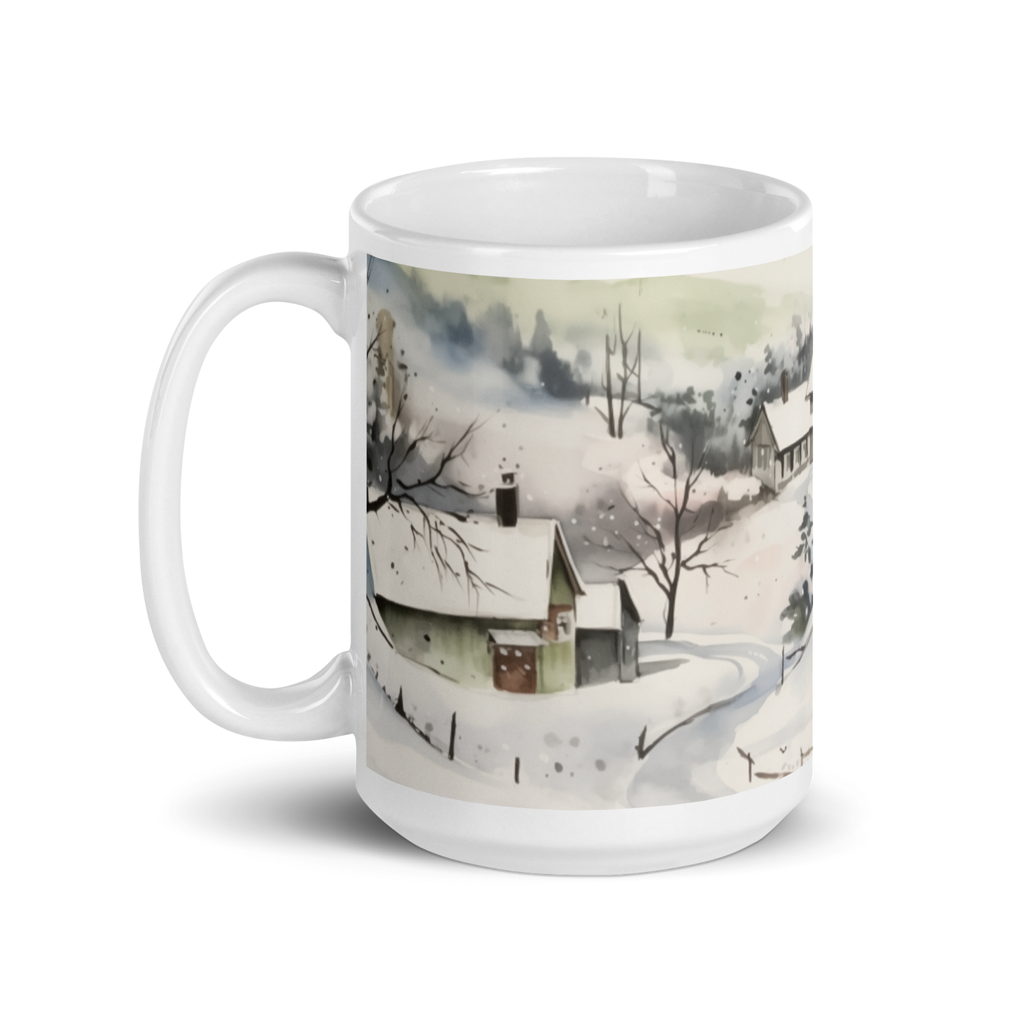 Winter Scene Watercolour Mug