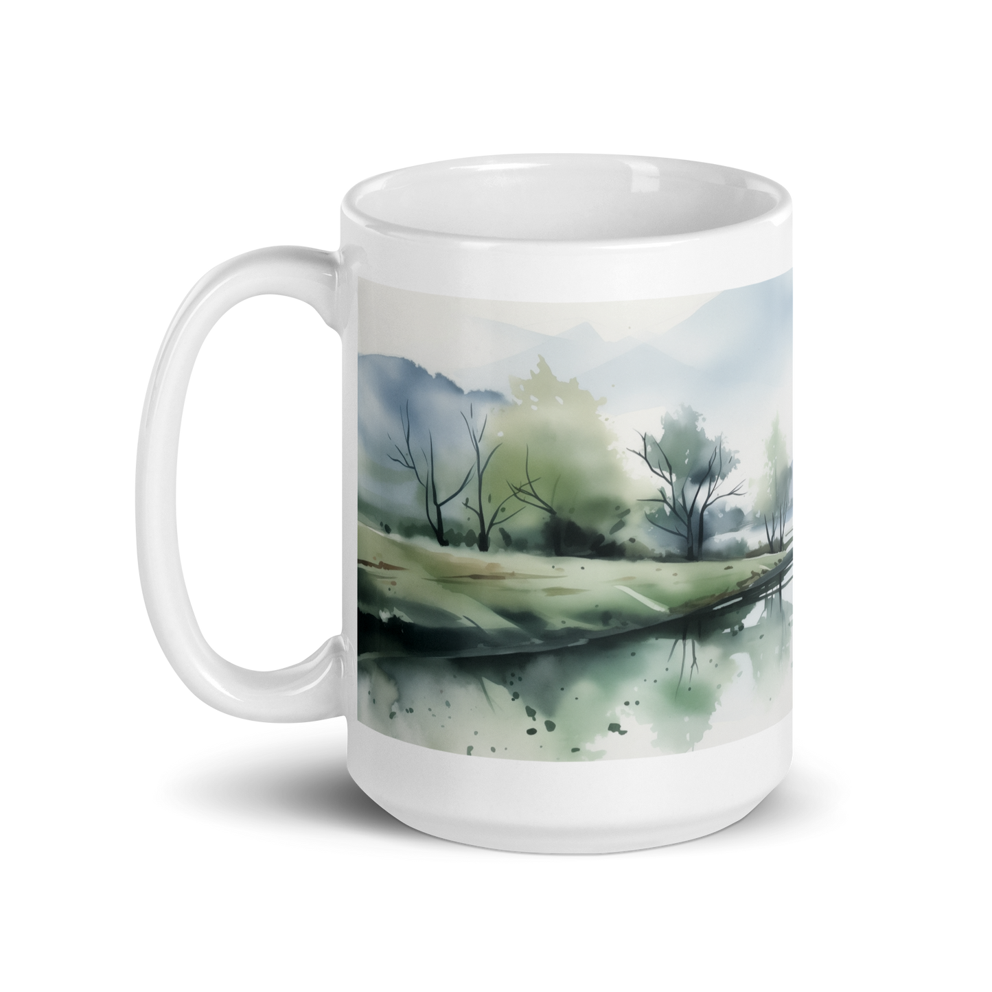 Scenic Lake Watercolour Mug