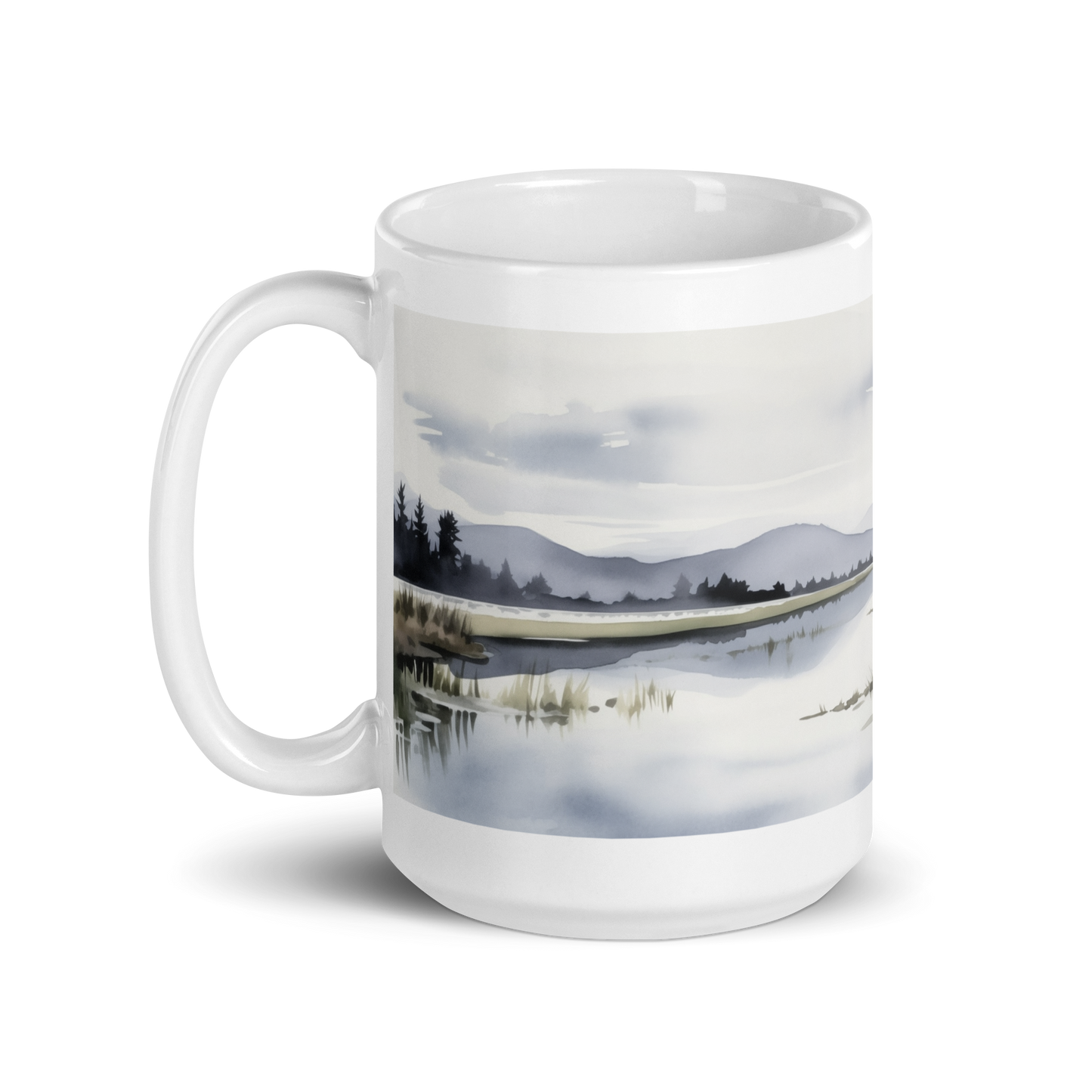 Watercolour Lake Mug