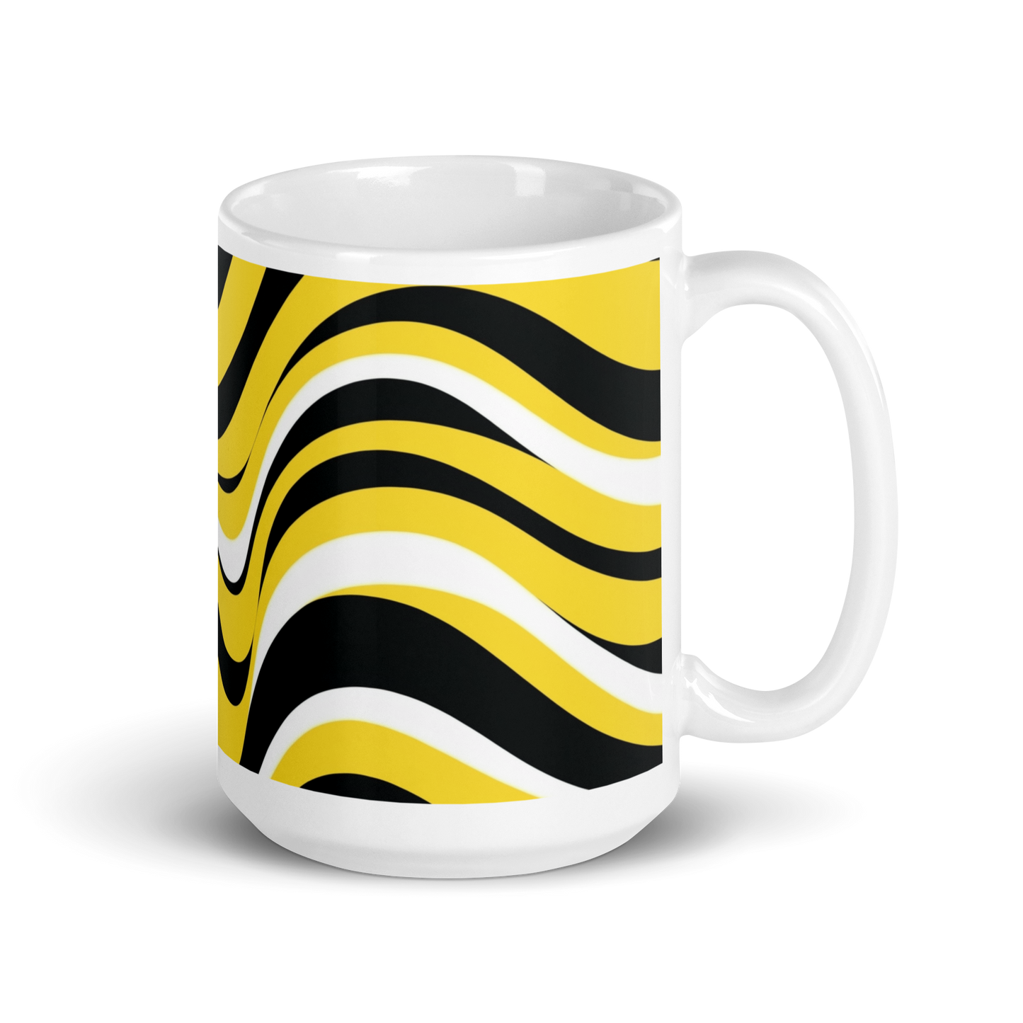 Wavy Yellow Pattern Mug