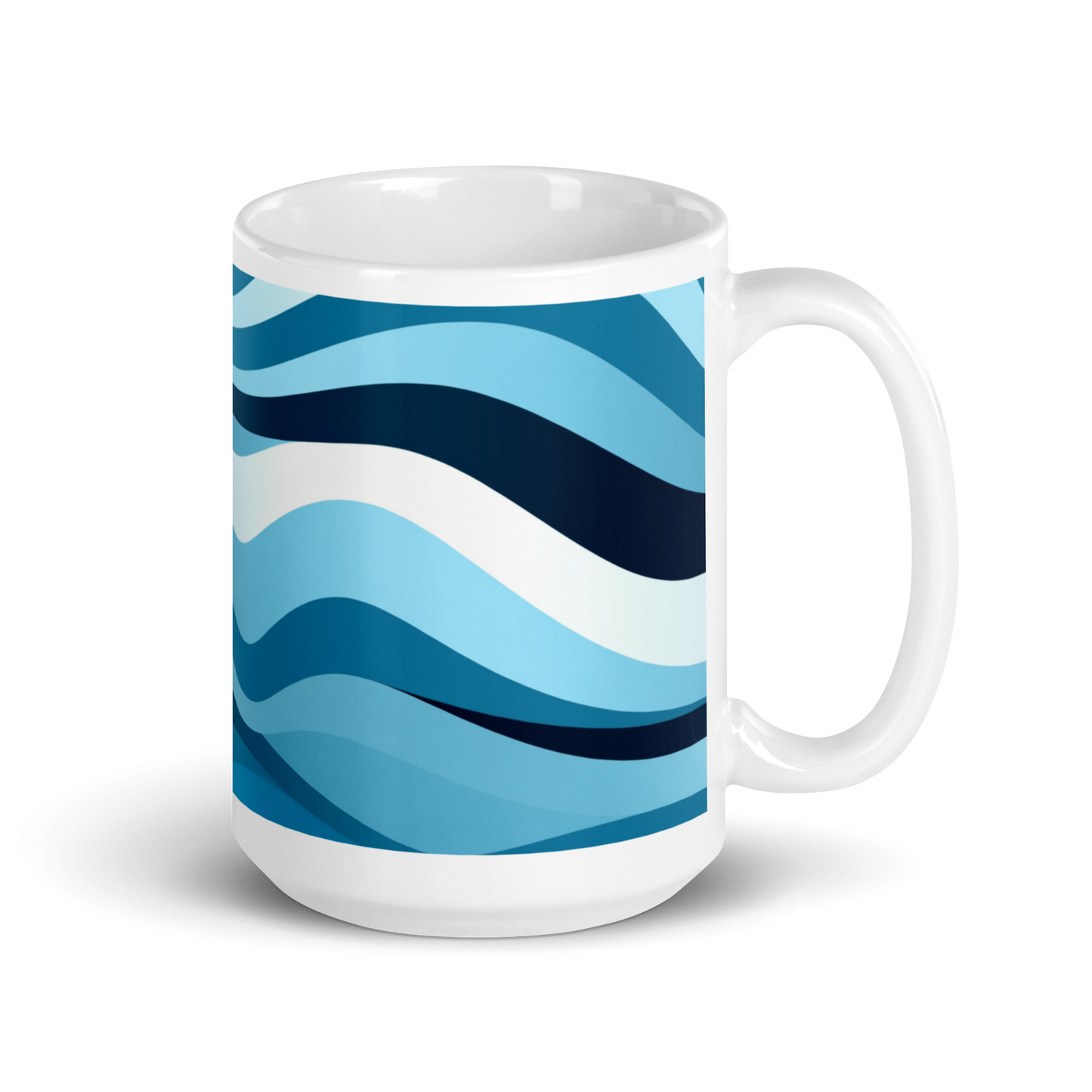Wavy Blue Pattern Mug
