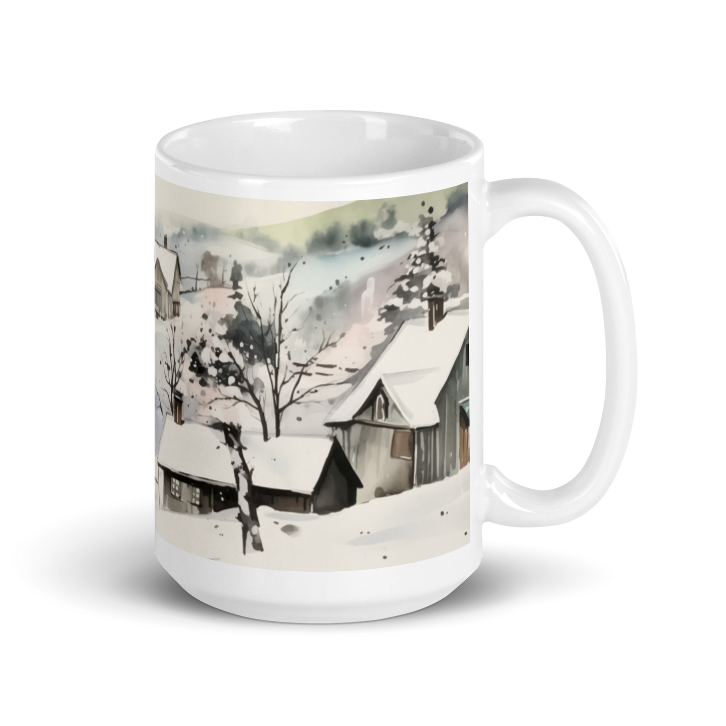 Winter Scene Watercolour Mug