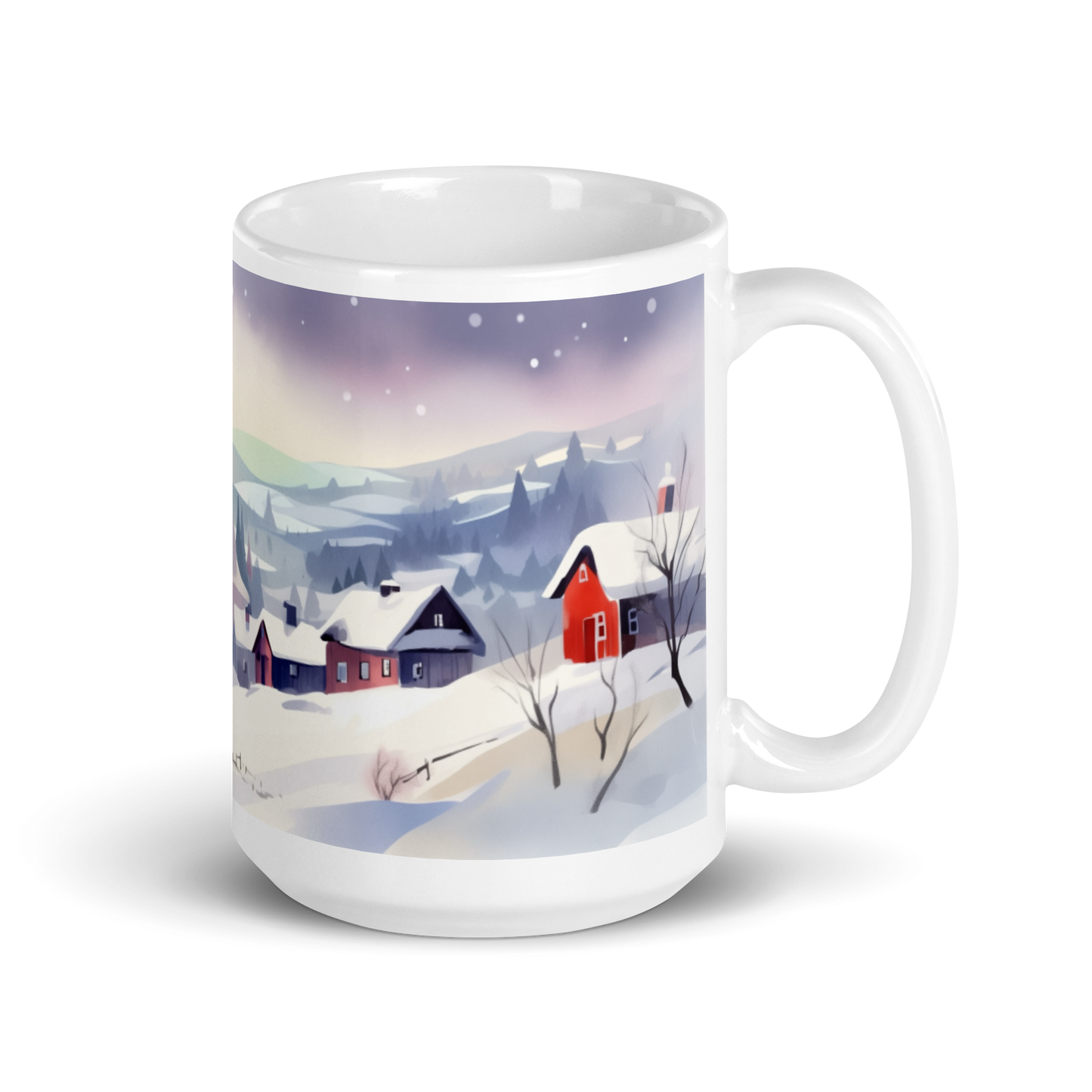 Watercolour Winter Scene Mug