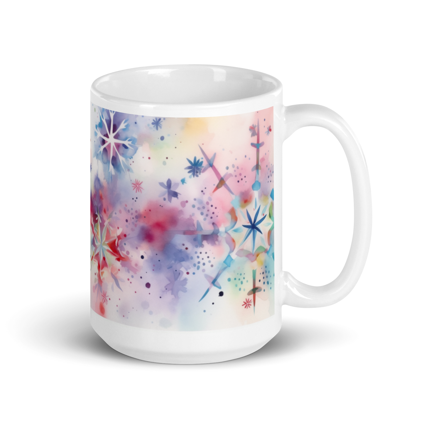 Snowflakes Watercolour Christmas Mug