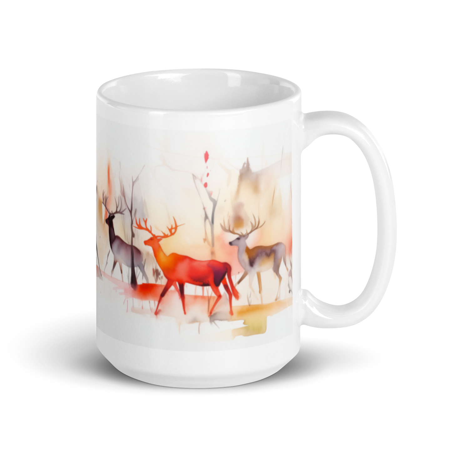 Watercolour Reindeer Mug