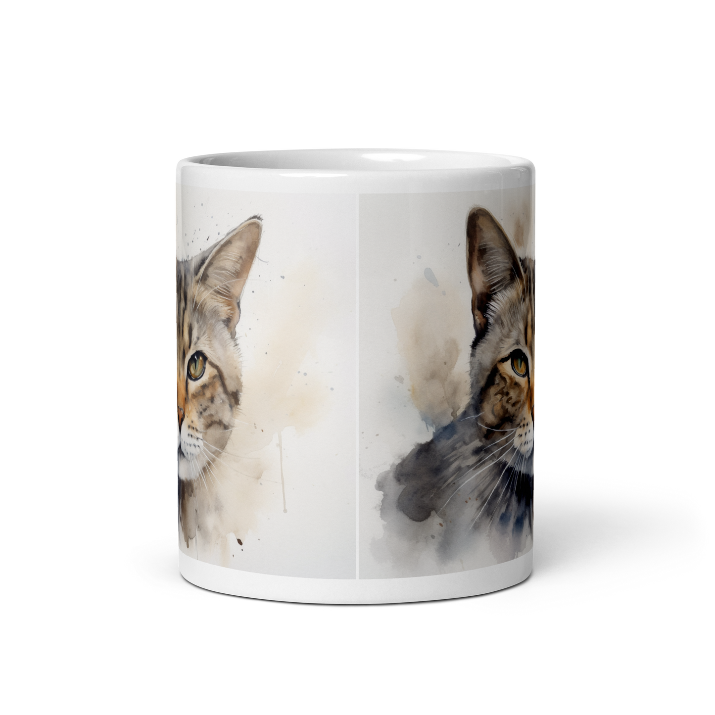 Watercolour Painting Cat Mug