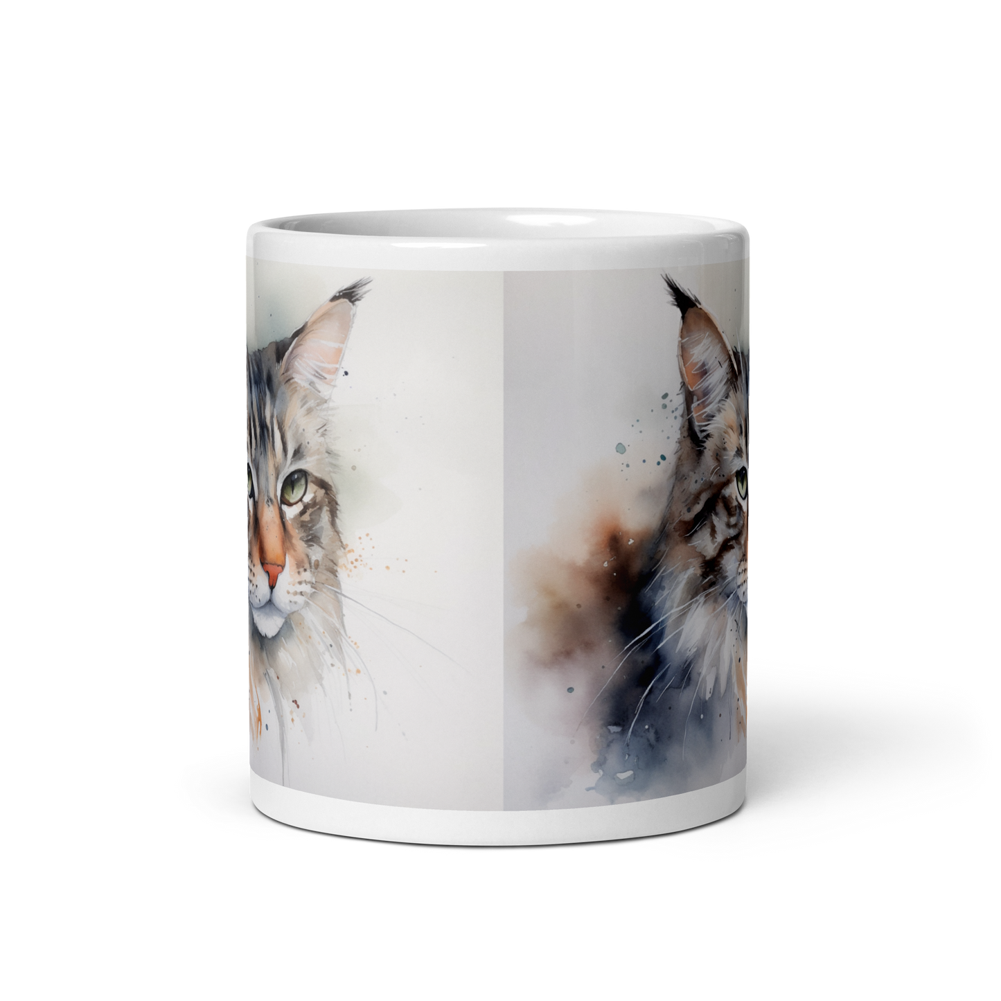 Cat Watercolour Painting Mug
