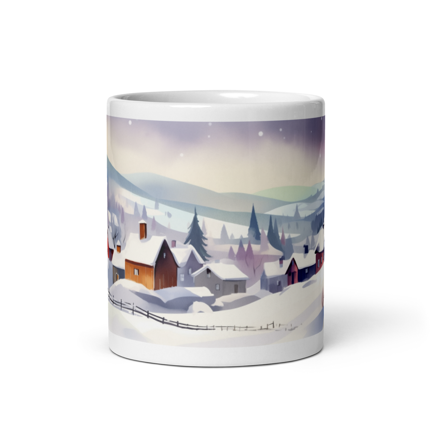 Watercolour Winter Scene Mug