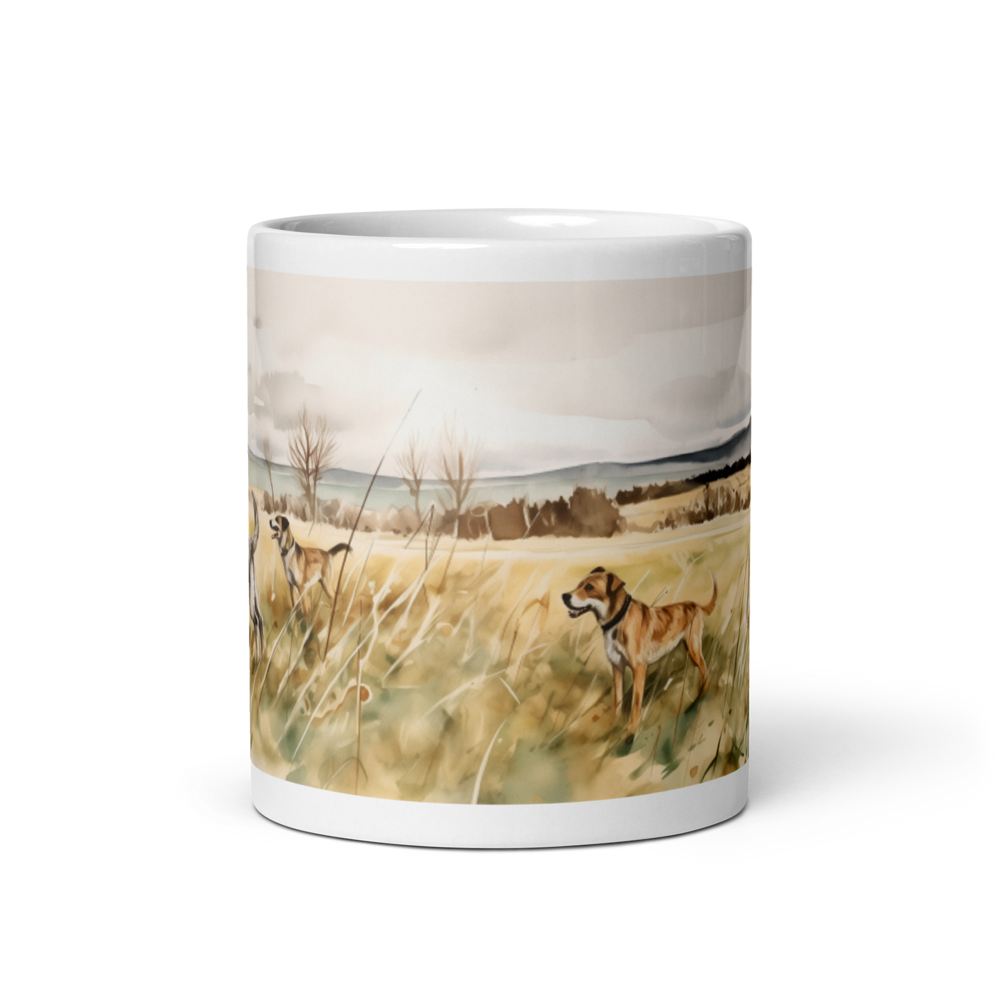 Field Of Dogs Watercolour Mug