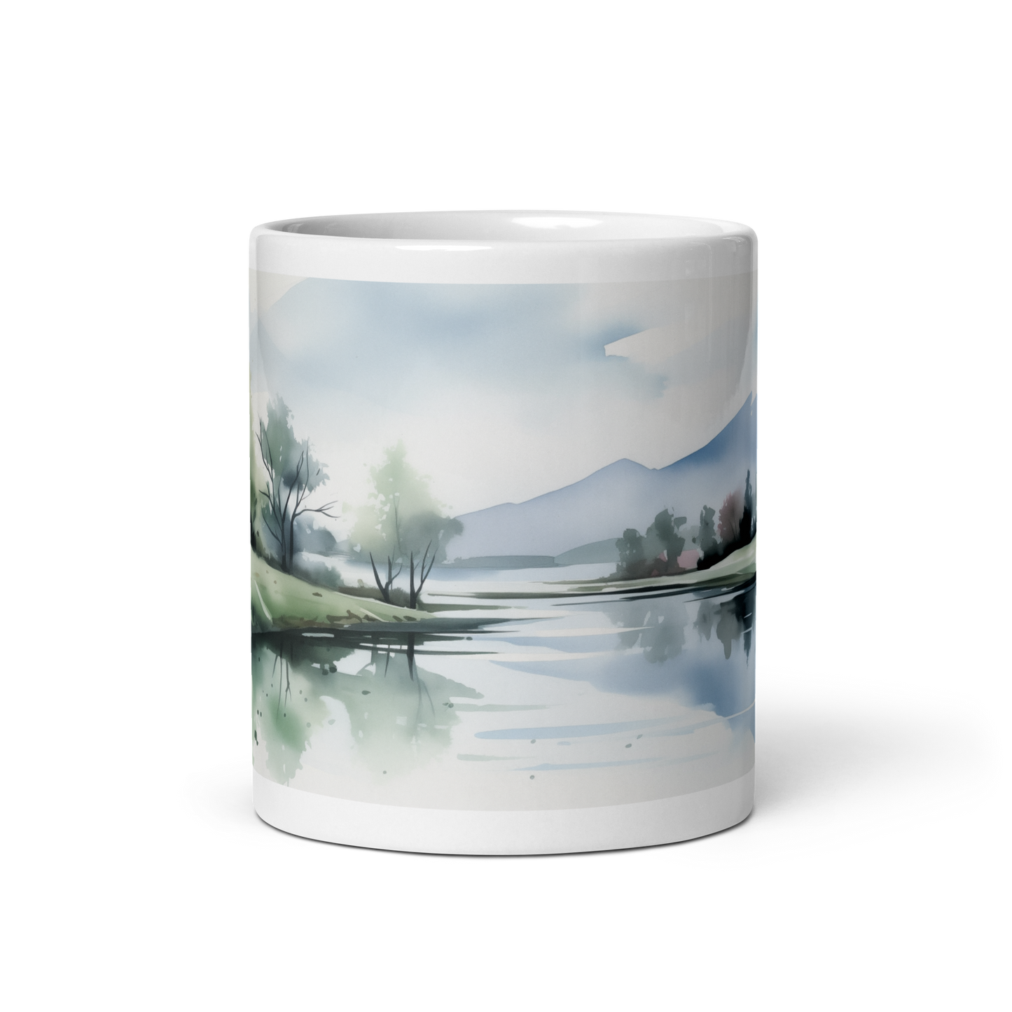 Scenic Lake Watercolour Mug