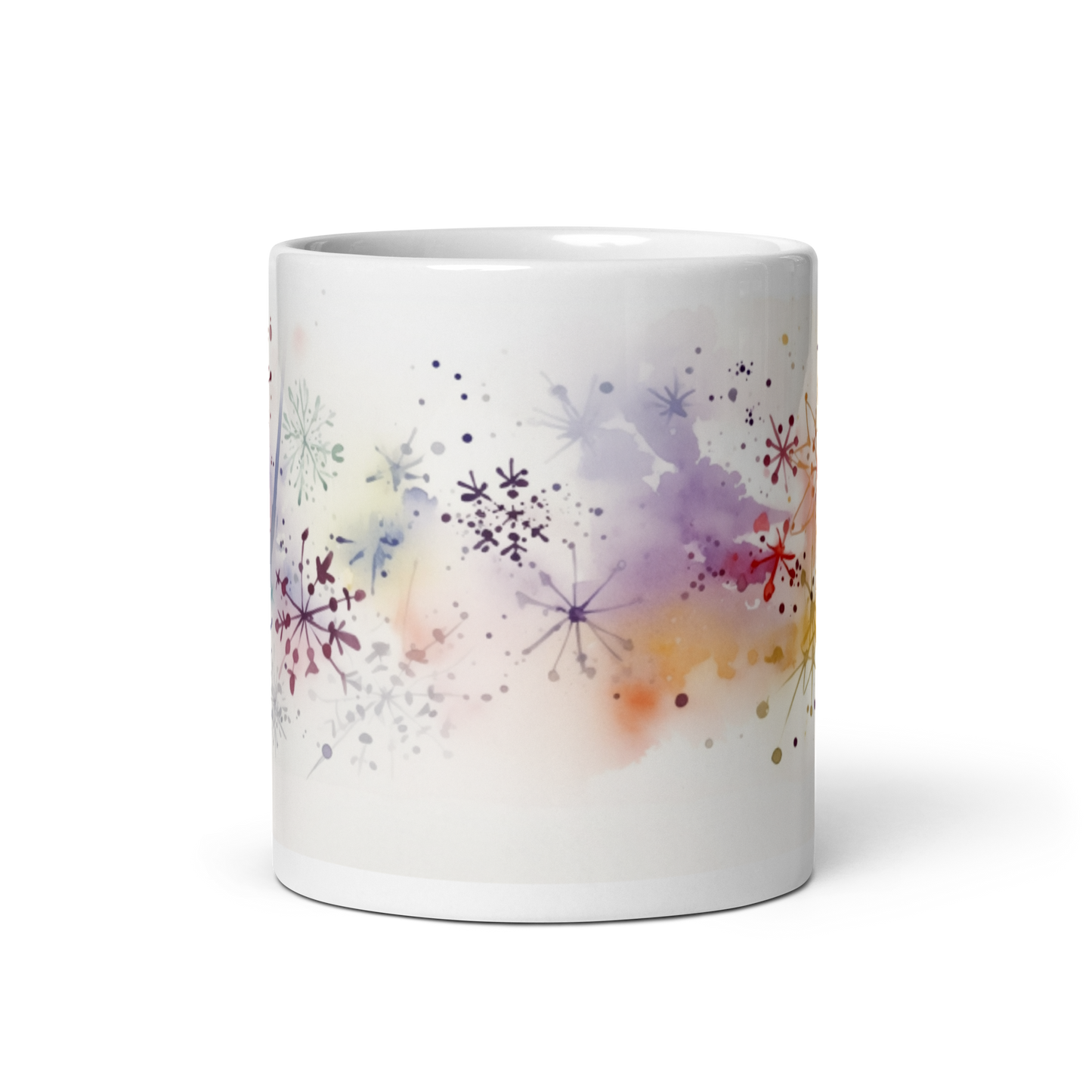 Christmas Snowflakes Watercolour Mug