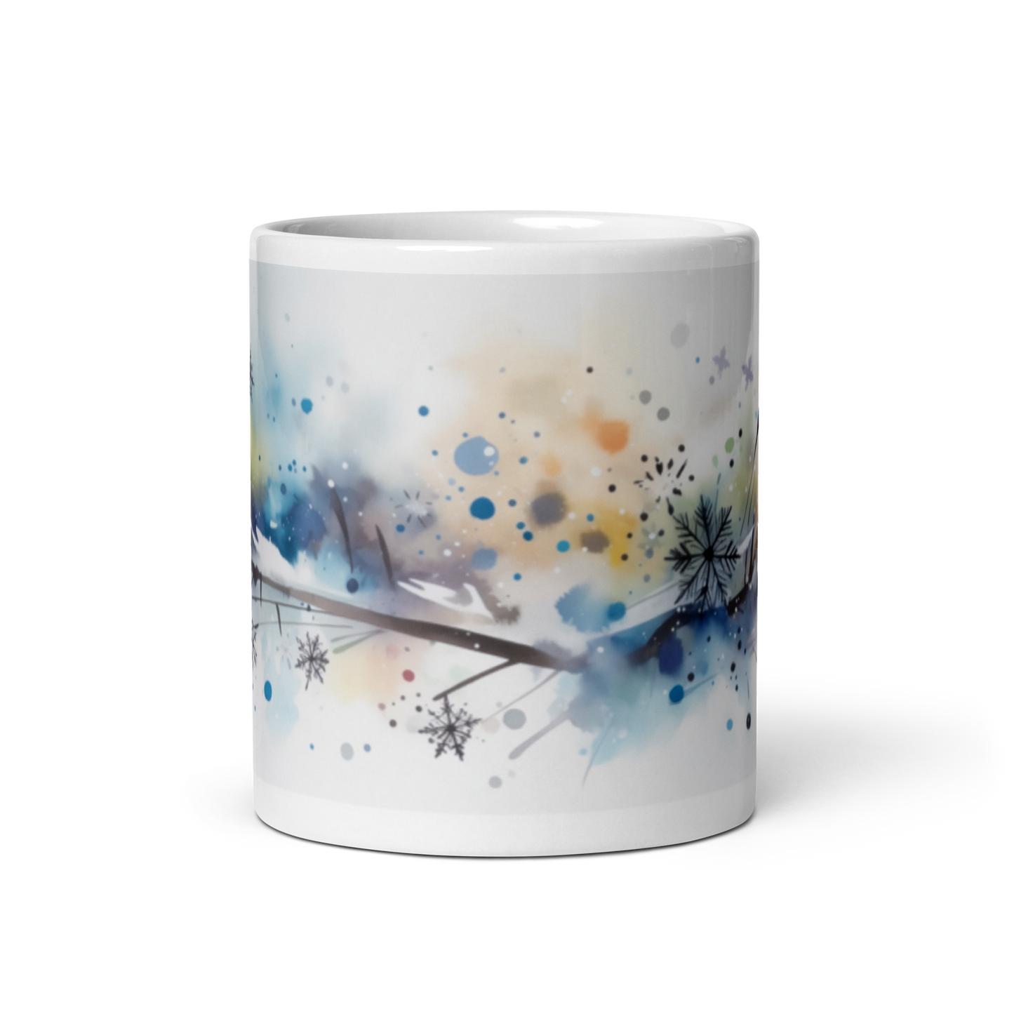 Watercolour Christmas Snowflakes Mug
