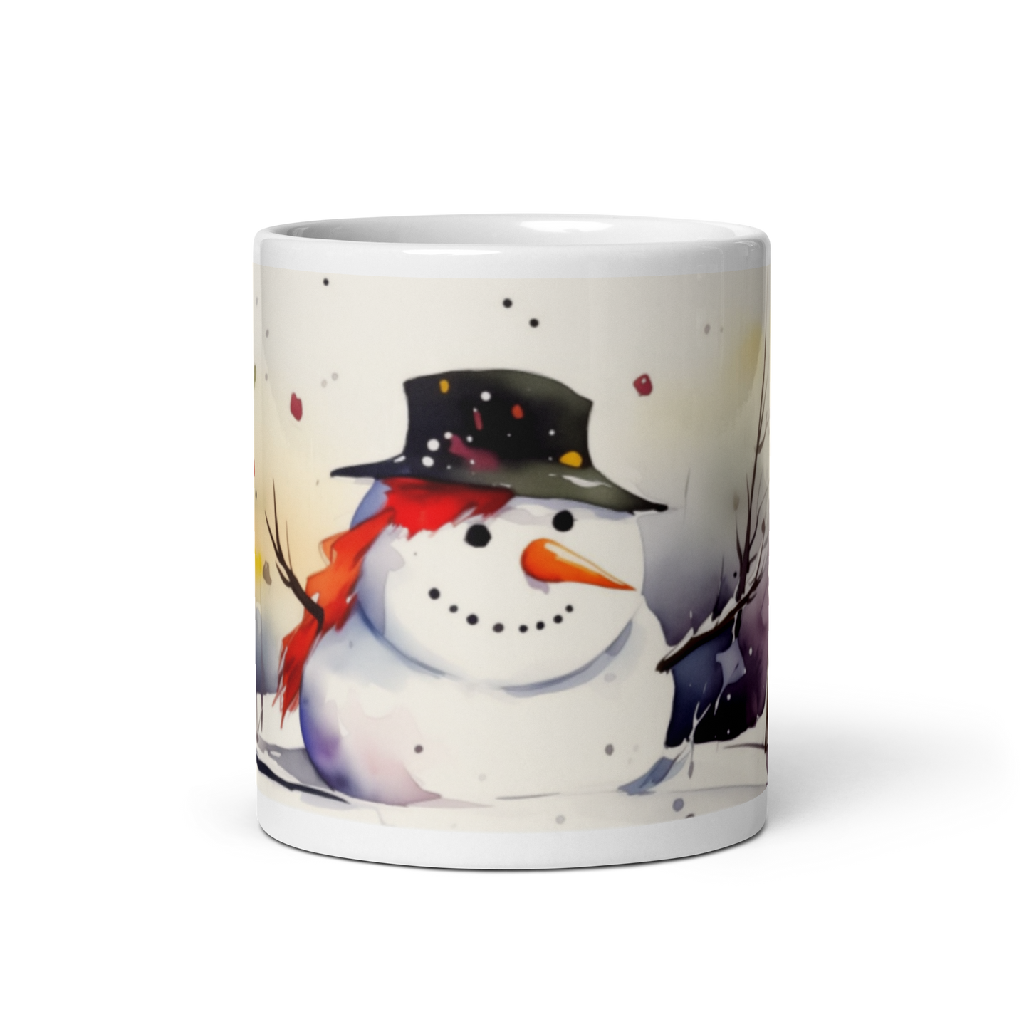 Watercolour Snowman Mug