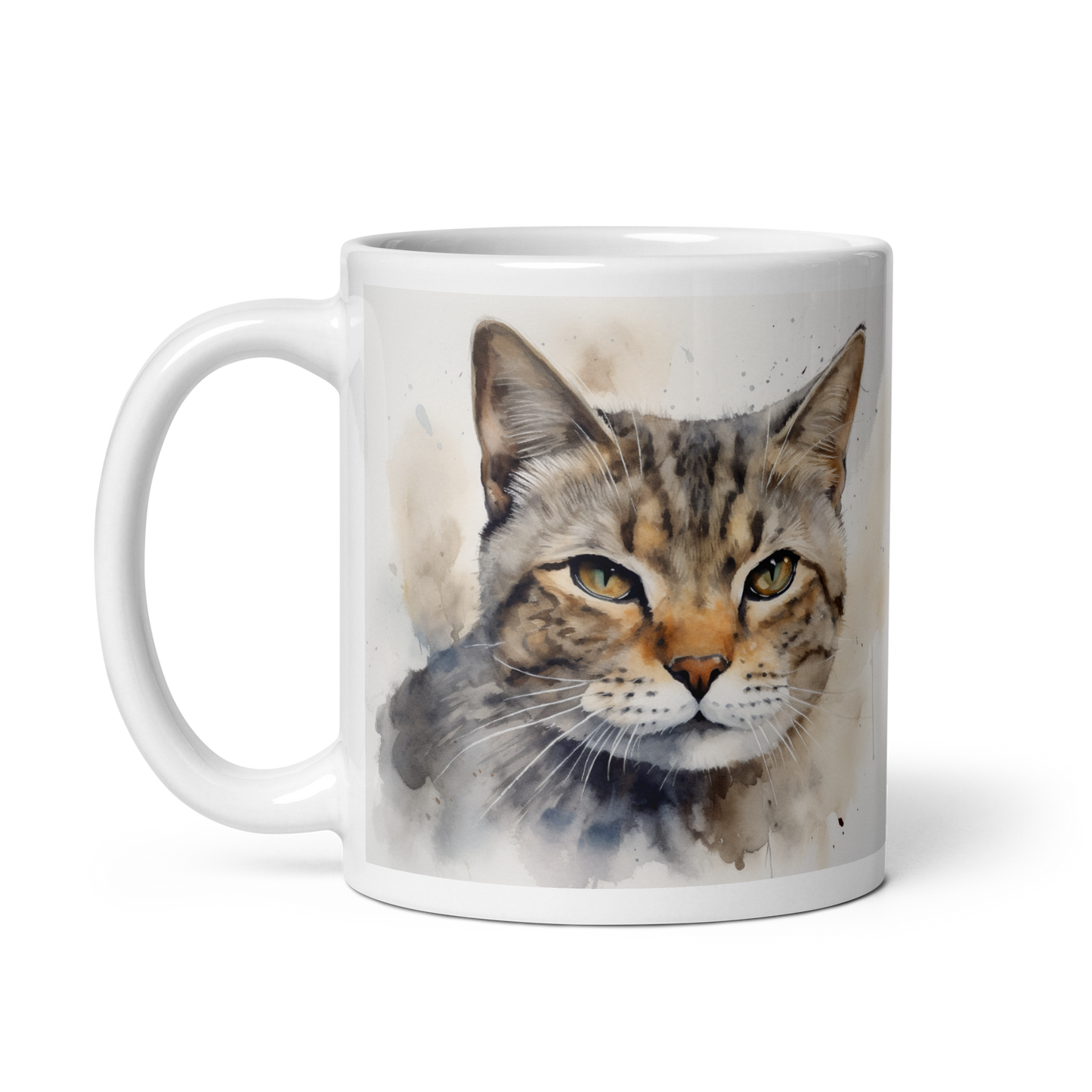 Watercolour Painting Cat Mug