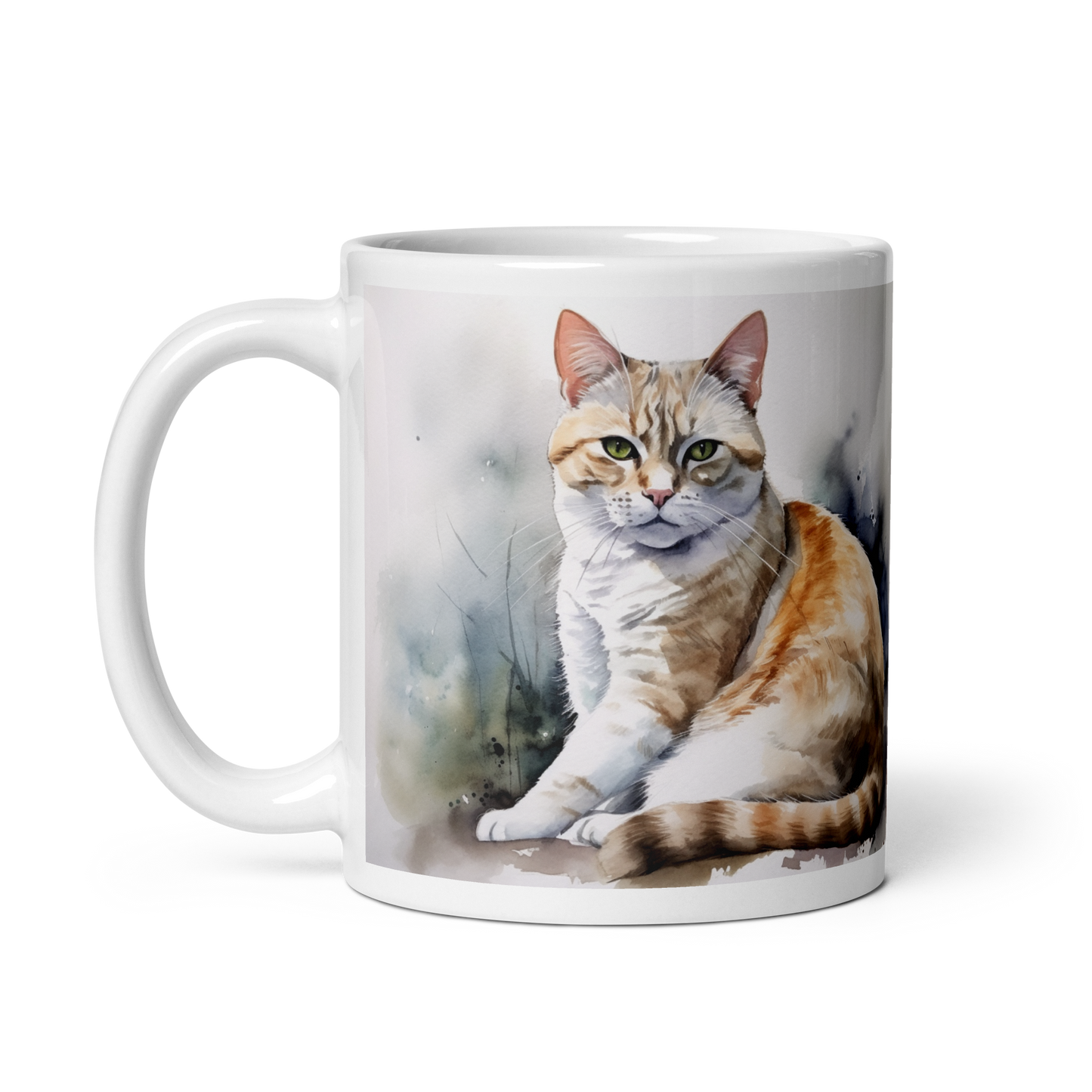Watercolour Cat Painting Mug