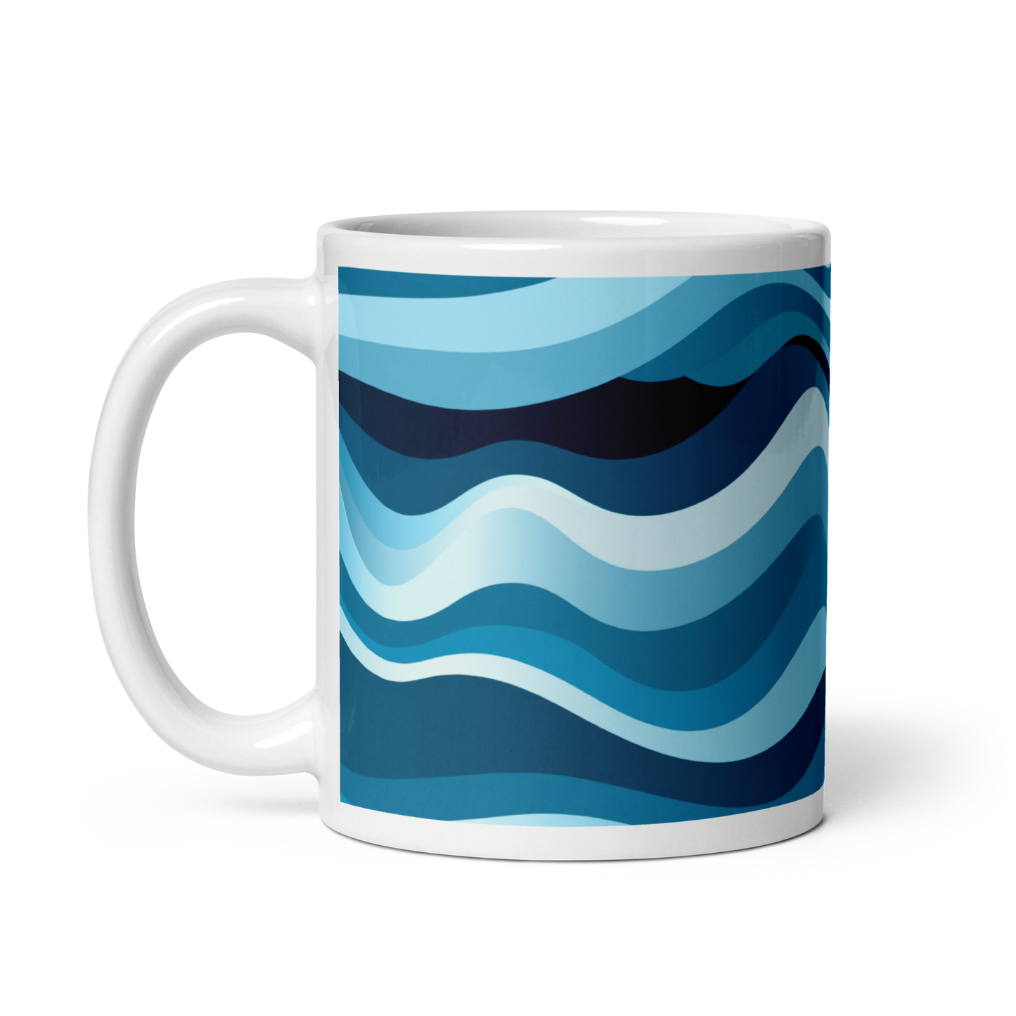 Wavy Blue Pattern Mug
