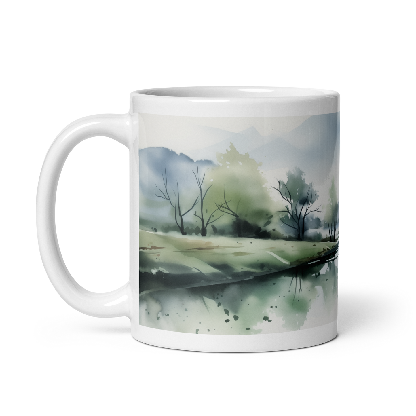 Scenic Lake Watercolour Mug
