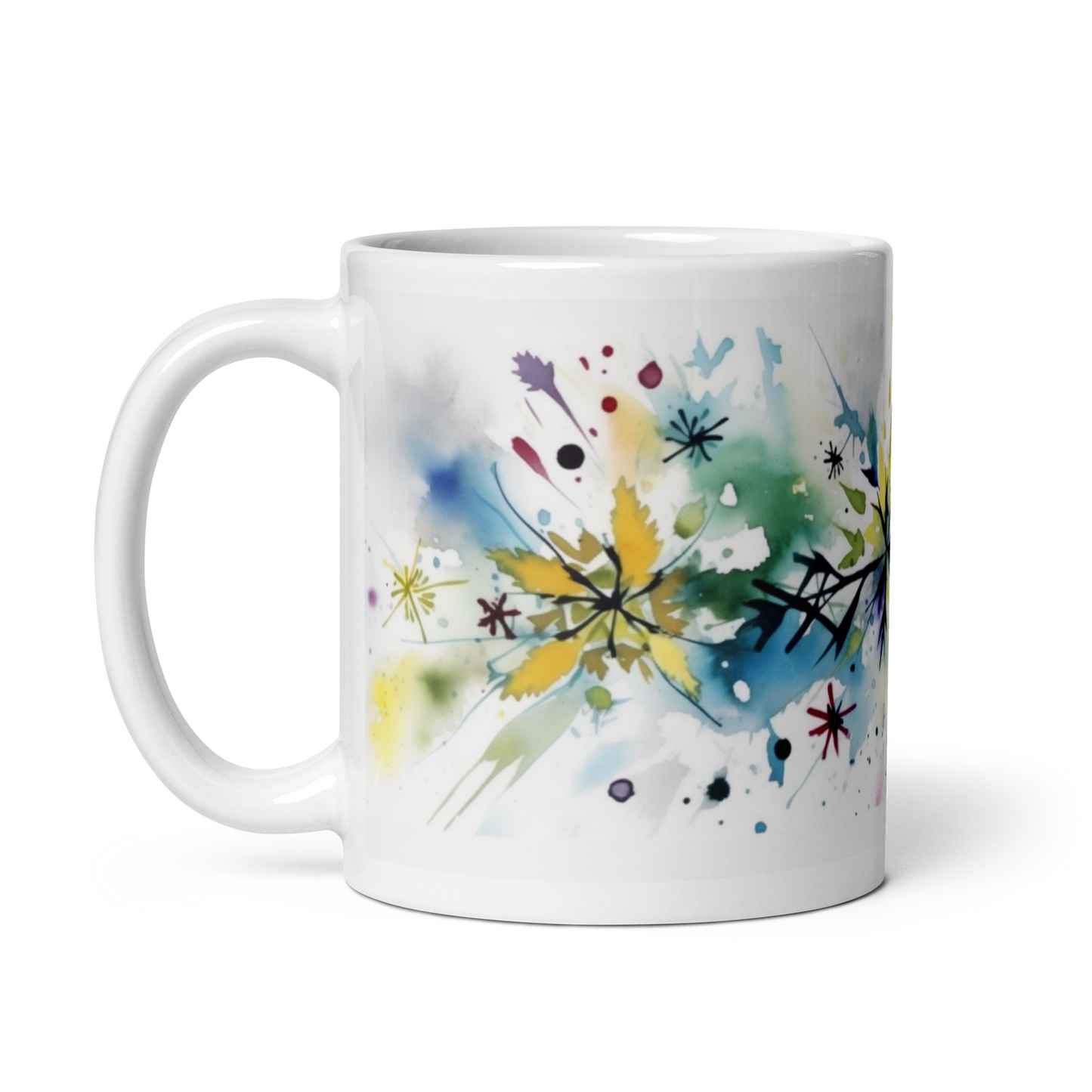 Christmas Watercolour Snowflakes Mug