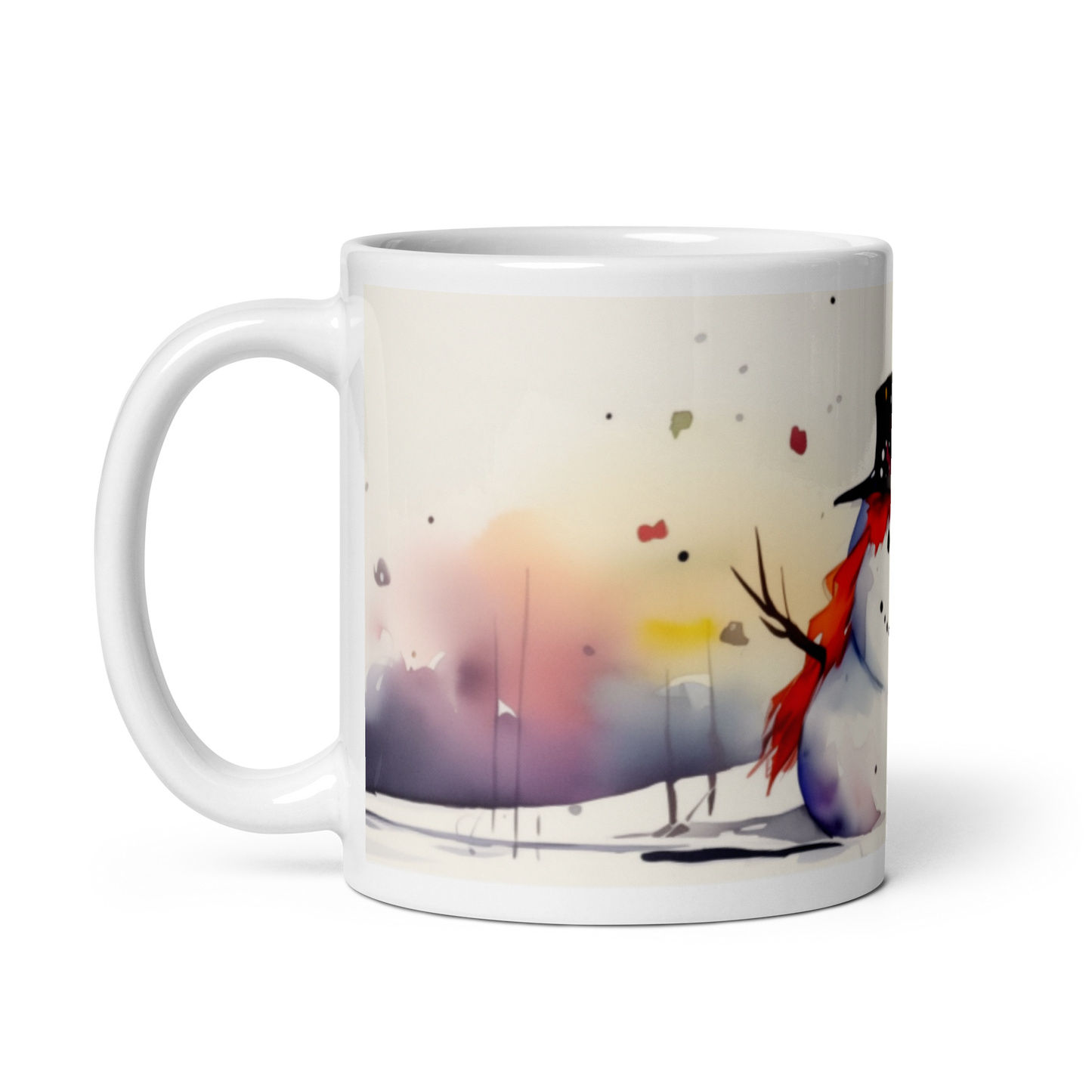 Watercolour Snowman Mug