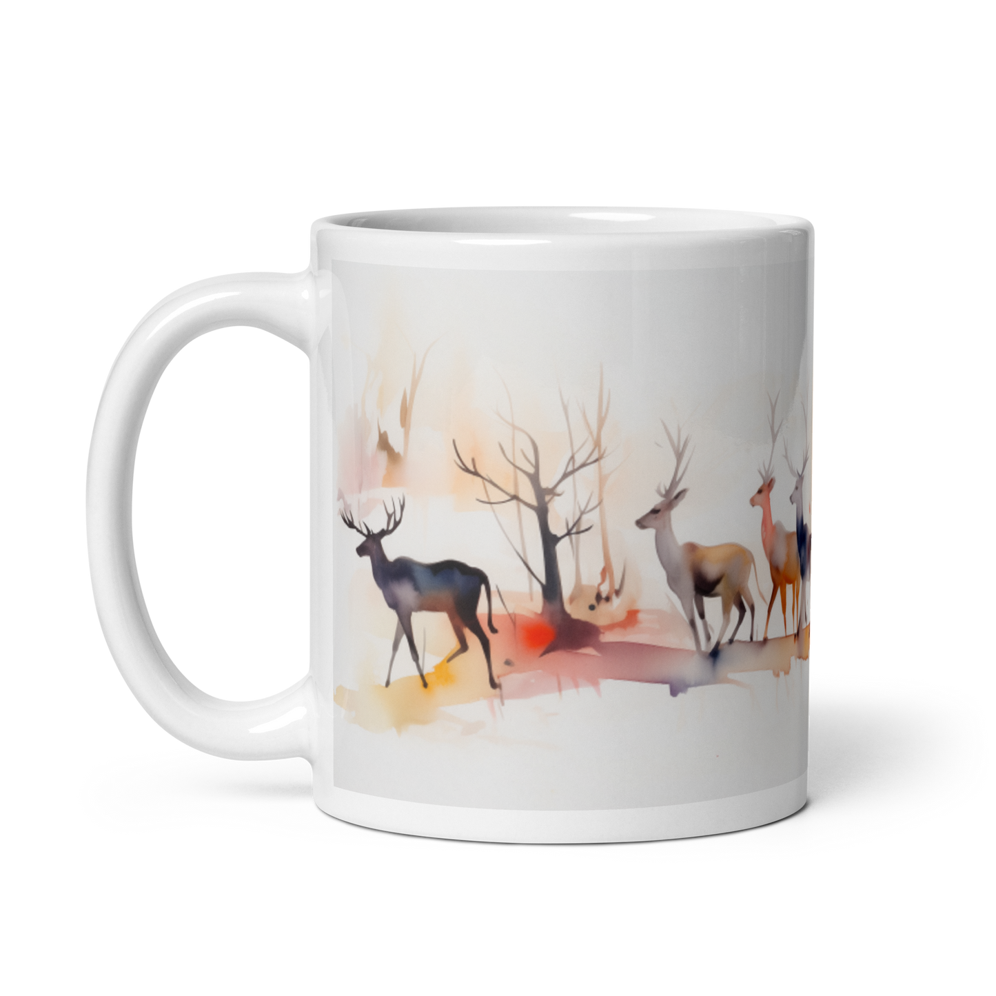 Watercolour Reindeer Mug