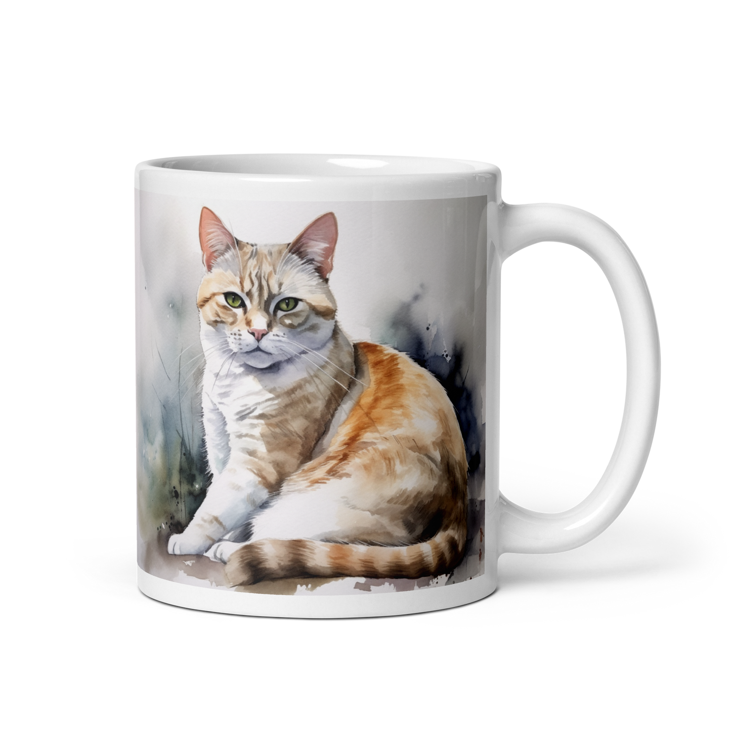 Watercolour Cat Painting Mug