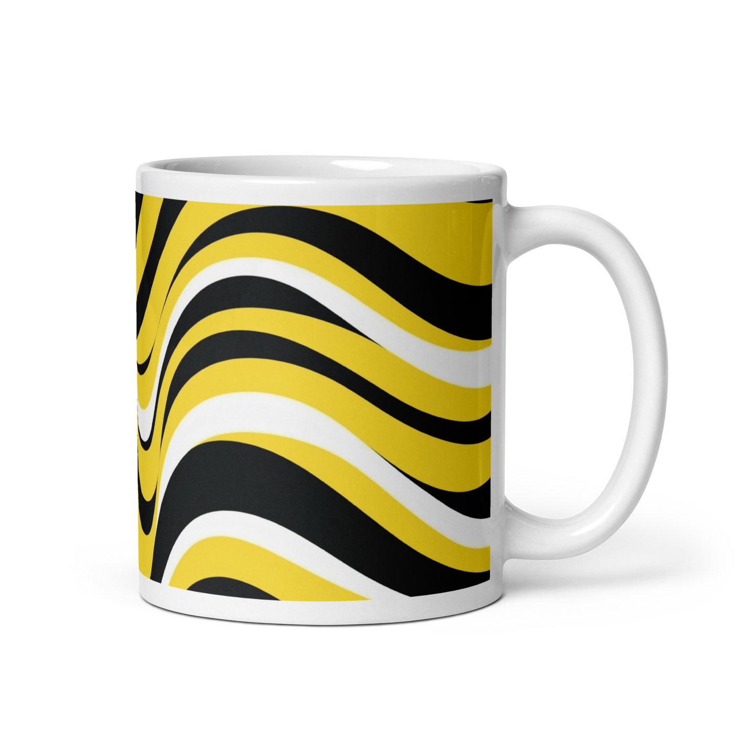 Wavy Yellow Pattern Mug