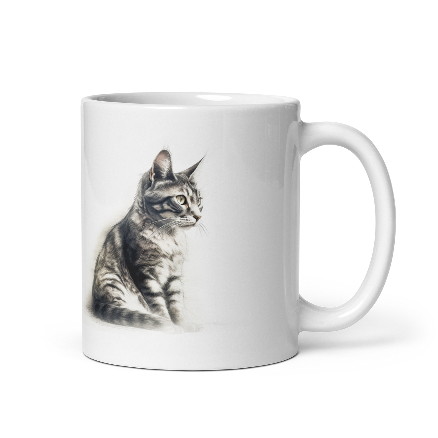 Cat Pencil Sketch Mug