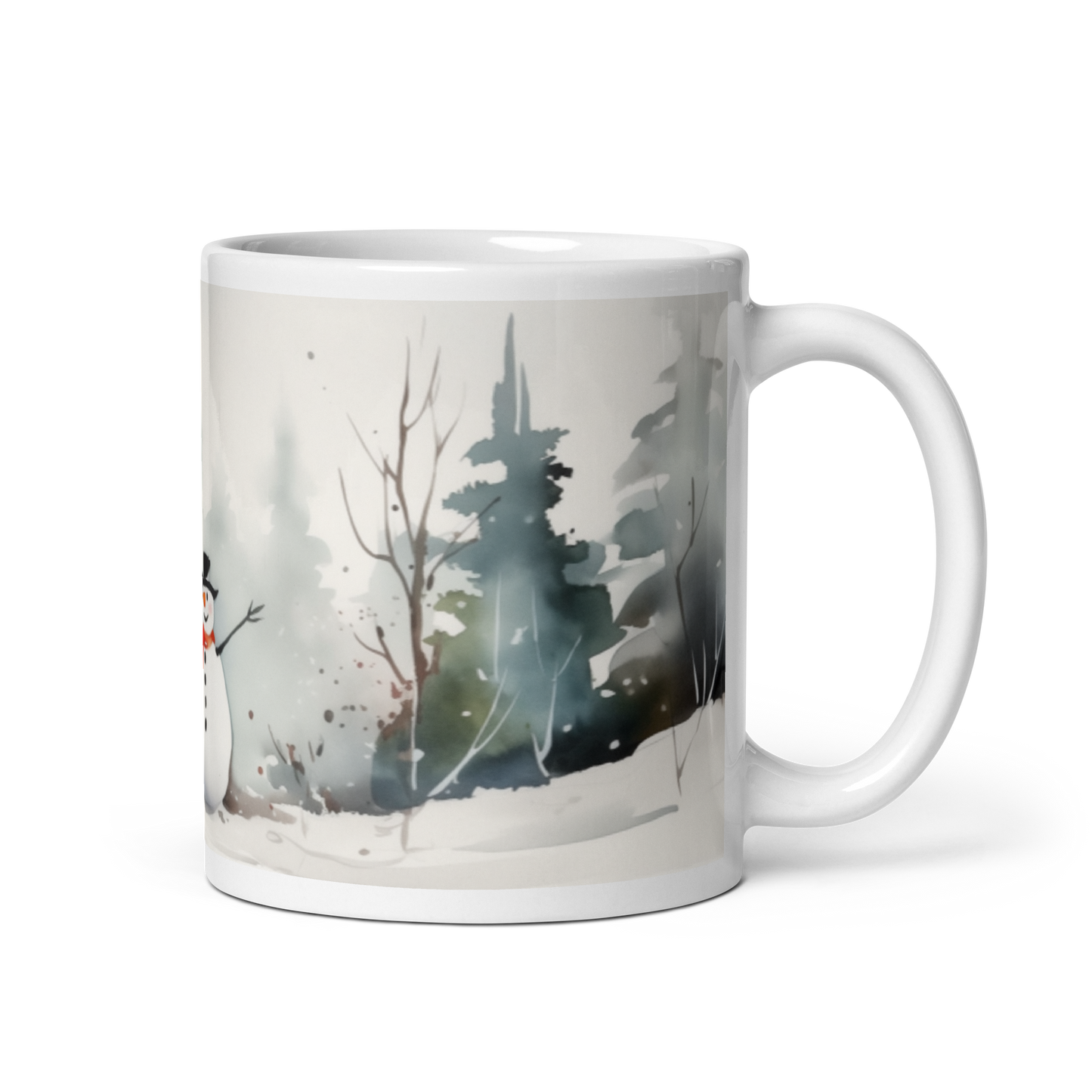 Snowman Watercolour Mug
