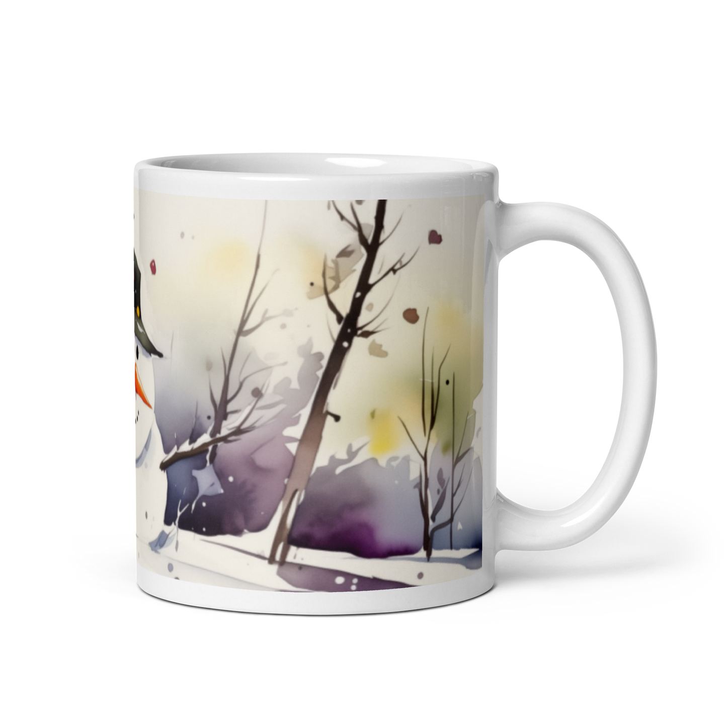 Watercolour Snowman Mug