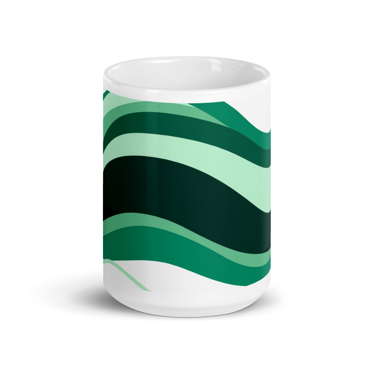 Wavy Green Pattern Mug